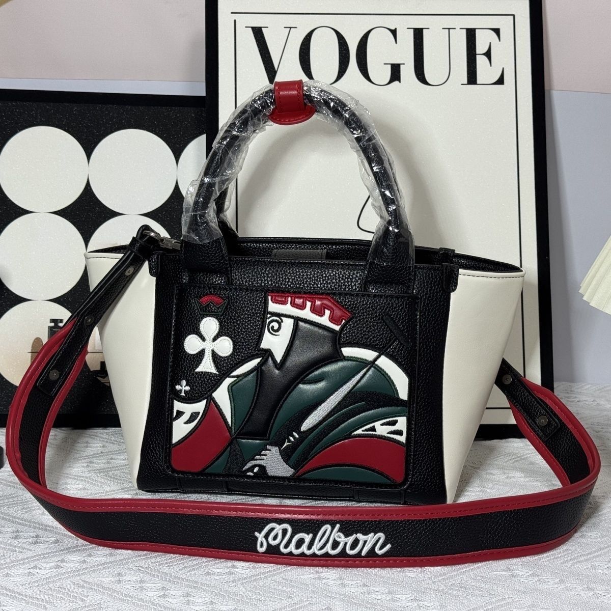 Malbon トランプデザイン バッグ　ゴルフバッグ2WAY ショルダー付 Malbon トランプデザイン バッグ ゴルフバッグ2WAY ショルダー付