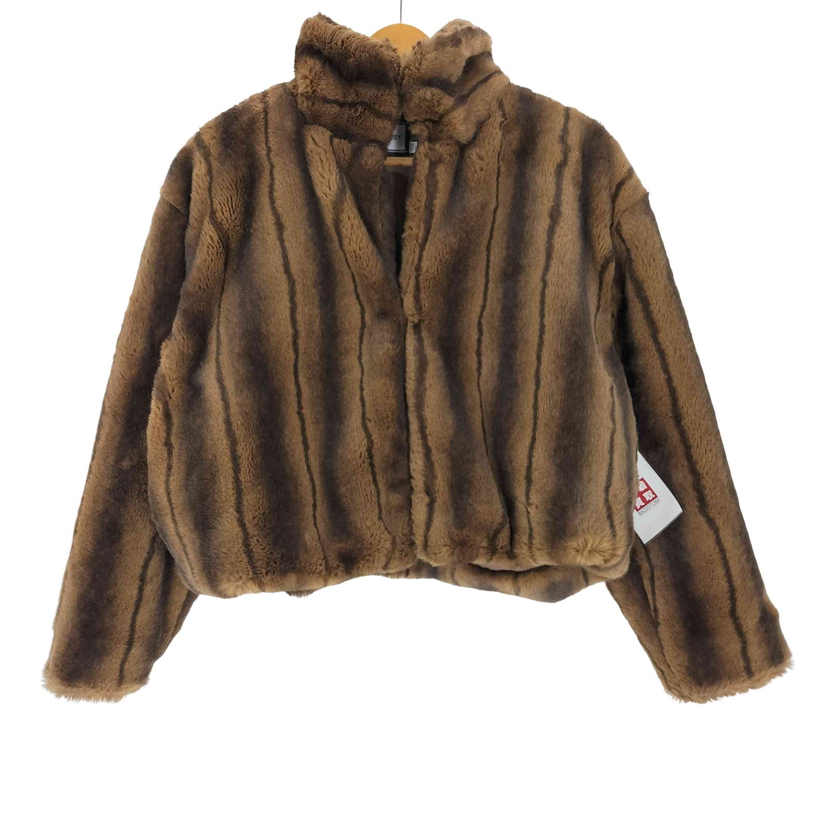 マウジー moussy FAUX FUR STAND COLLAR ジャケット レディース FREE