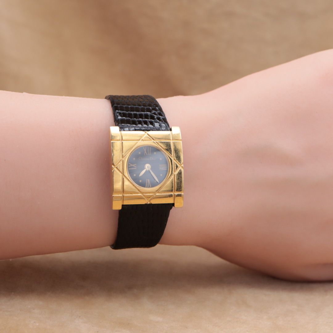クリスチャンディオール カナージュ D82-150 Christian Dior 黒文字盤