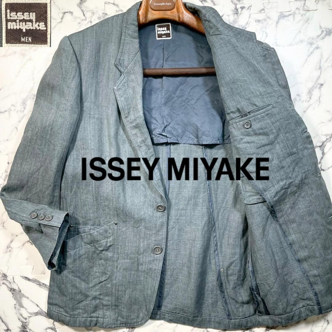 ✨73年製/初期タグ✨ISSEI MIYAKE グレー テーラード ジャケット