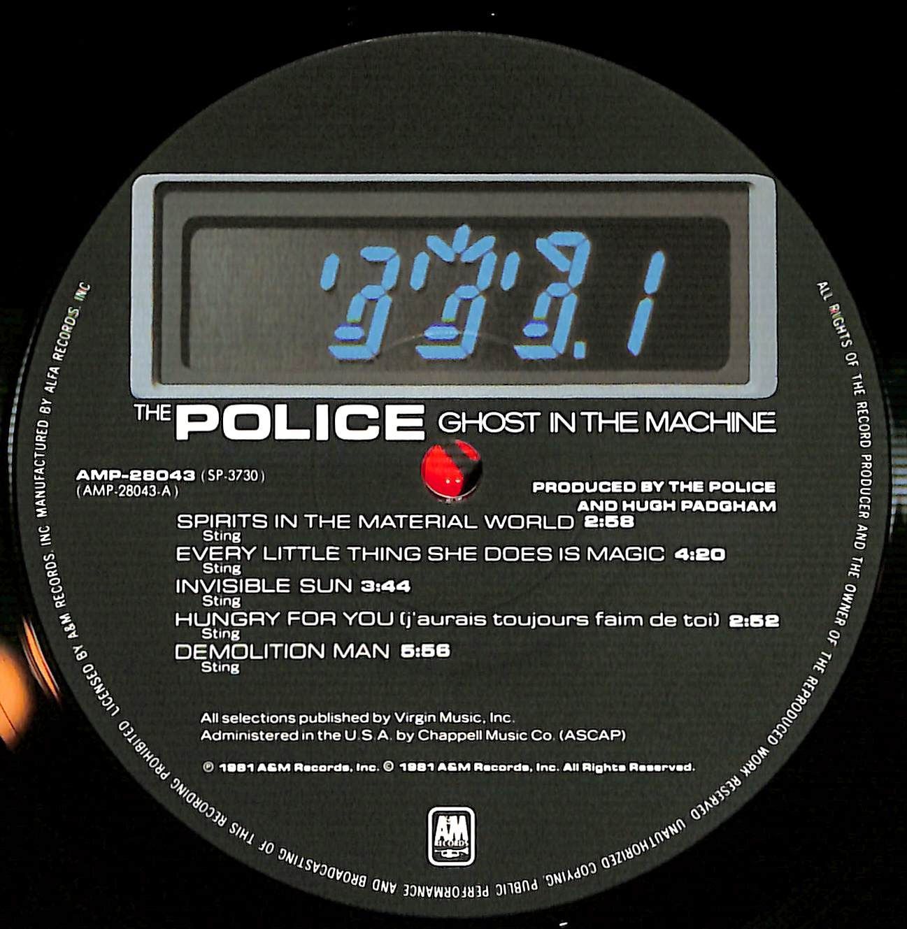 KM2305【LPレコード】The Police ザ・ポリス ゴースト・イン・ザ 