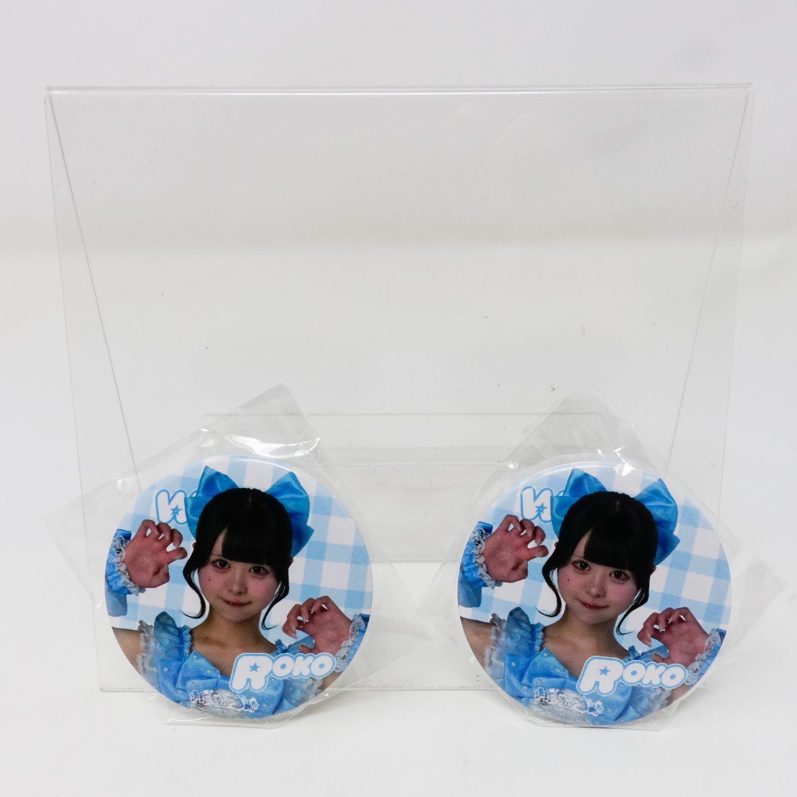 CO5429 未使用品 MEGAFON 羽雲ろこ 缶バッジ アクリルキーホルダー 4点