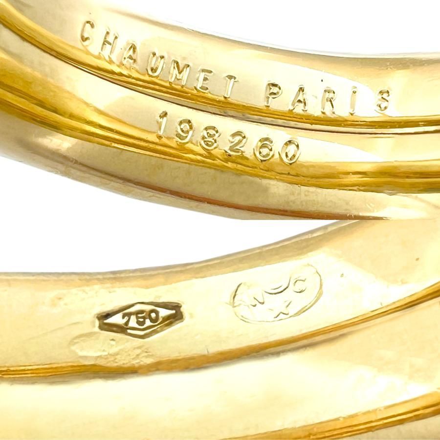 正規品レア！　ショーメ　ヴィンテージリング　K18 CHAUMET ショーメ リング リアン ダイヤ 750 K18 YG ヴィンテージ 9号
