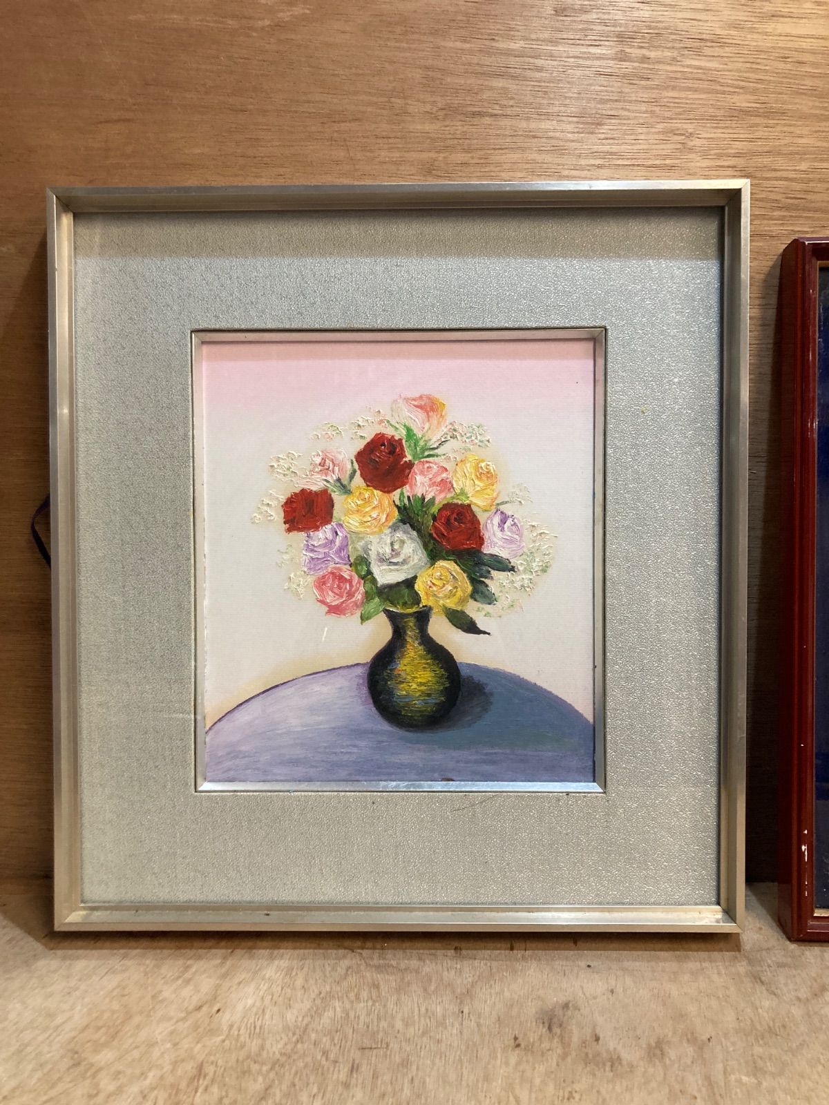 花瓶の花 油彩画 約40cm x 50cm 花瓶の花 油彩画 約50cm x 40cm 【公式通販】