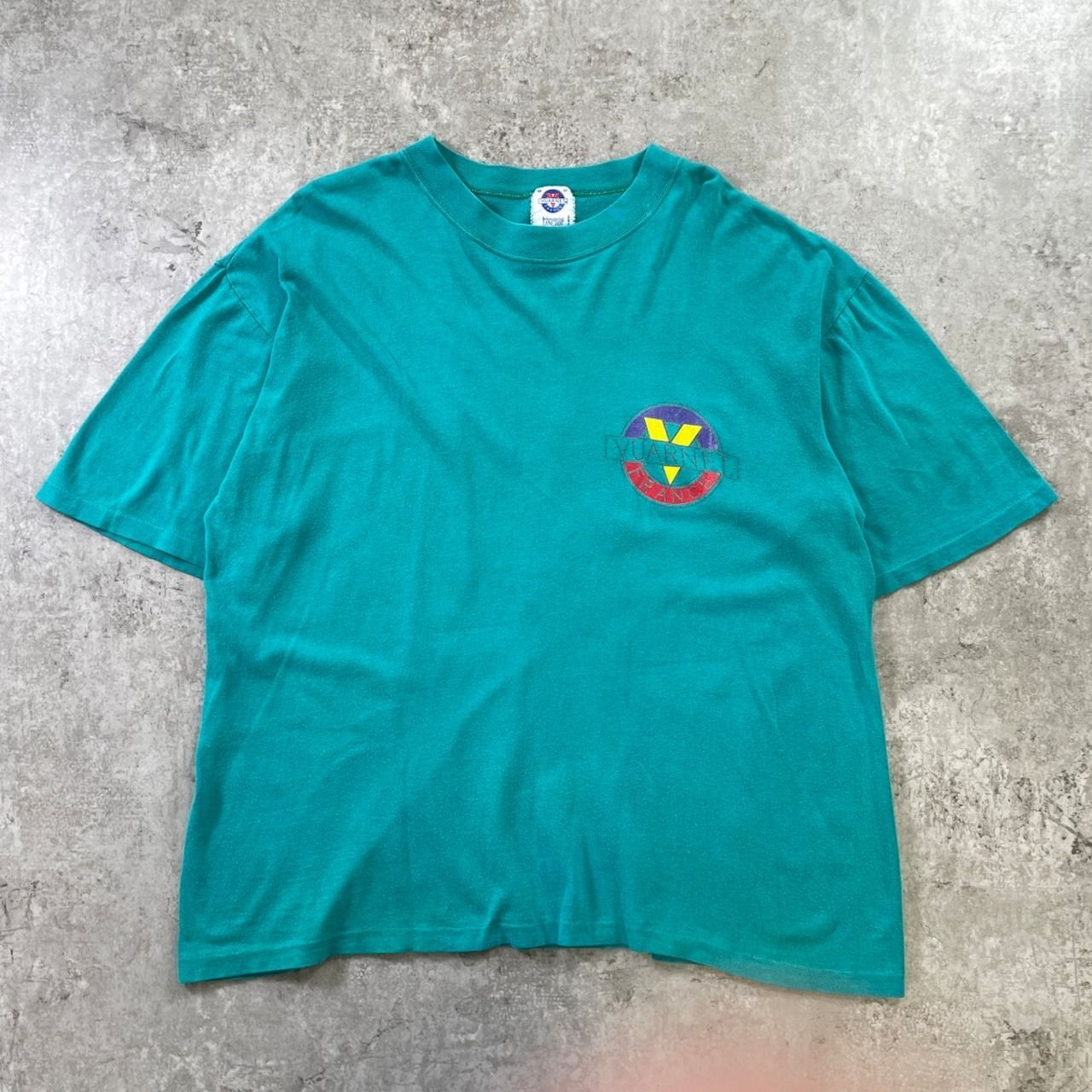 90年代 カナダ製 VUARNET FRANCE プリントTシャツ メンズL相当 古着 