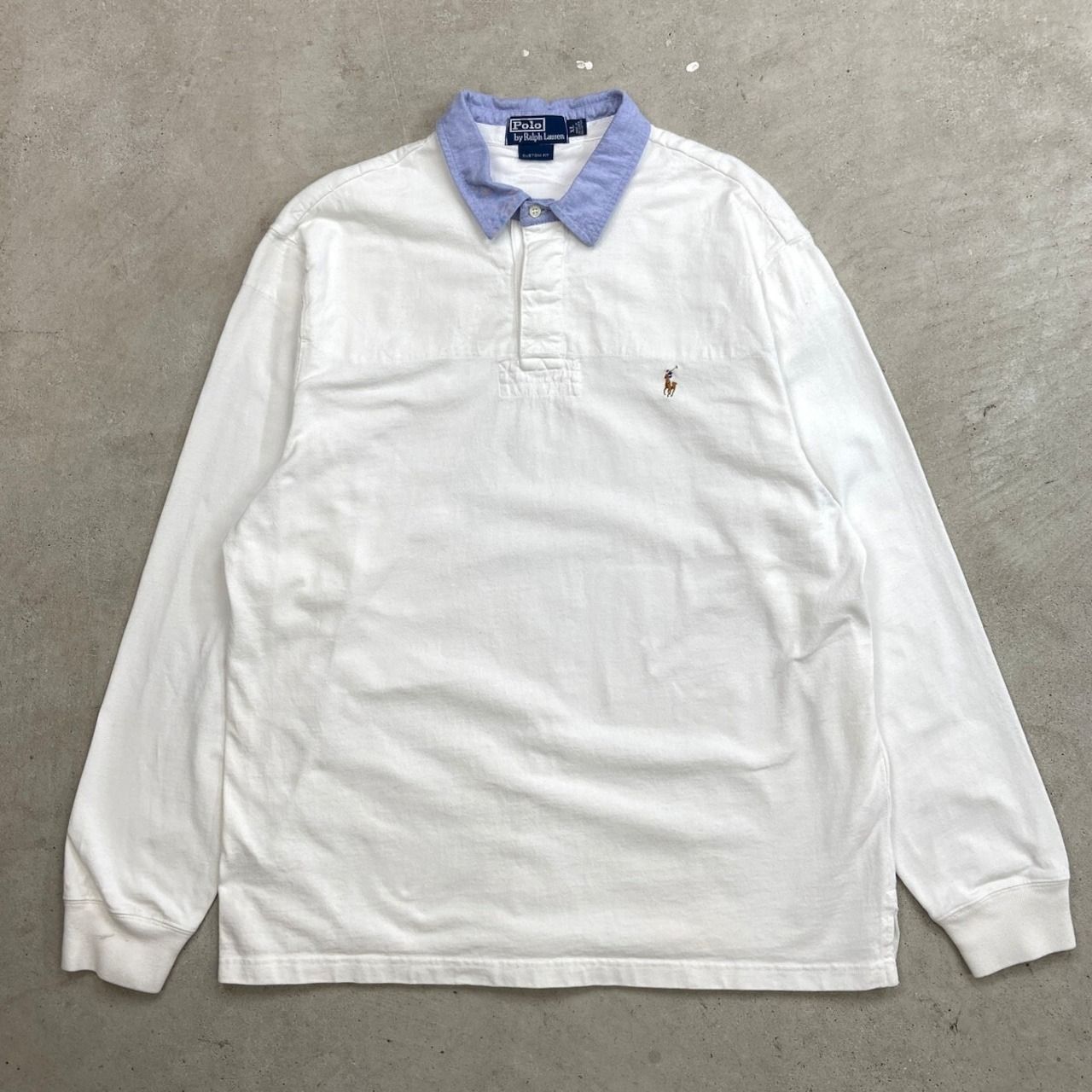 ポロバイラルフローレン　ラガーシャツ　古着　ビンテージ　90s ラグビー　L ポロバイラルフローレン ラガーシャツ 古着 ビンテージ 90s ラグビー L