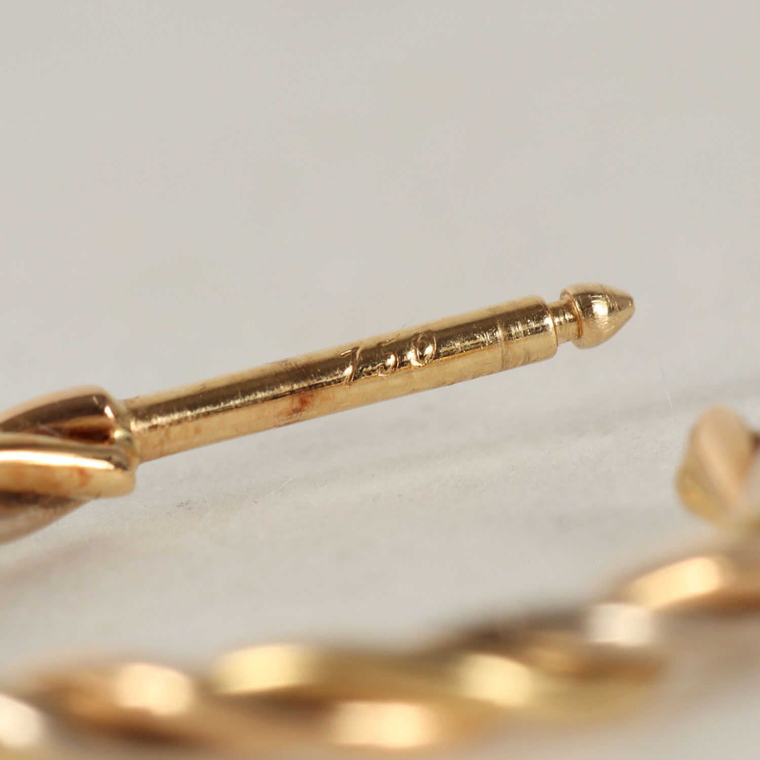 Cartier カルティエ ピアス | ツイスト ピアス | K18 MECAN AL PA | イエローゴールド ホワイトゴールド | ブランド アクセサリー ジュエリー【メンズ】【中古】 Cartier カルティエ ピアス | ツイスト ピアス | K18 MECAN AL PA