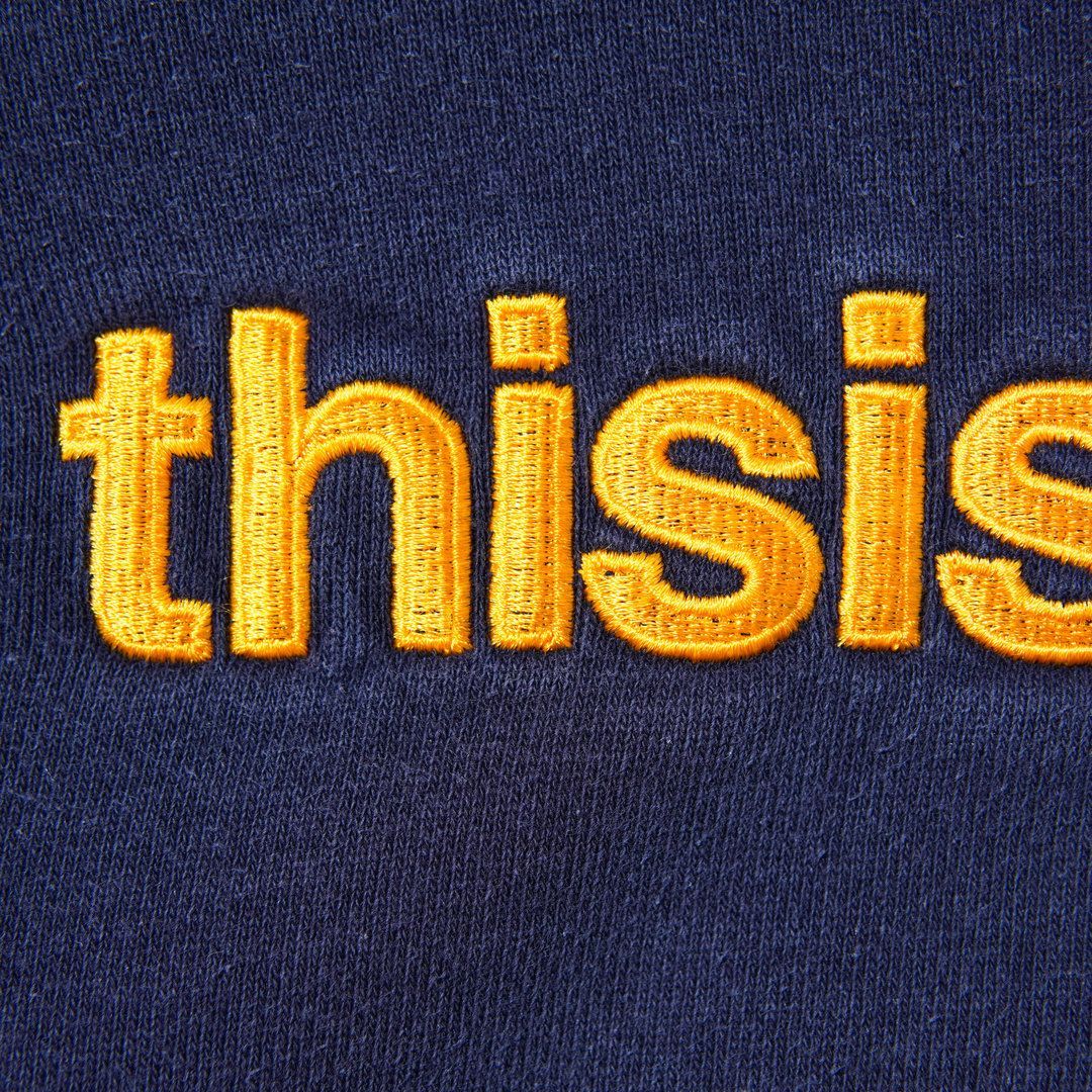 ディスイズネバーザット thisisneverthat Tロゴ パーカー L ネイビー 