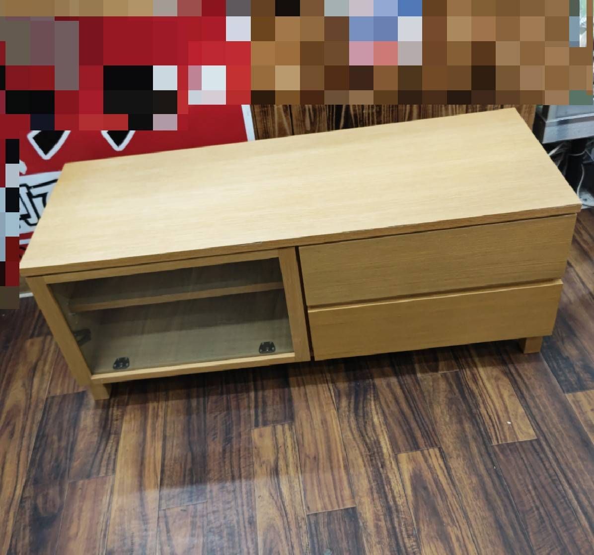 無印良品 オーク材 テレビ台 AVボード 引き出し付き 110cm 【公式通販】