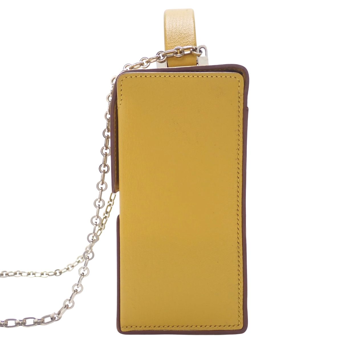 HERMES(エルメス) シネティック ジョーヌアンブル イエロー黄 シェーブル パラジウム金具 シルバー金具 C刻印 ショルダーバッグ チェーンショルダー 肩掛け ハンドバッグ レディース 40802168243【アラモード】 HERMES(エルメス) シネティック ジョーヌアンブル イエロー黄