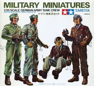 [Used] Plastic Model 1/35 German Tank Soldier Set “Military Miniature Series” [35019]
