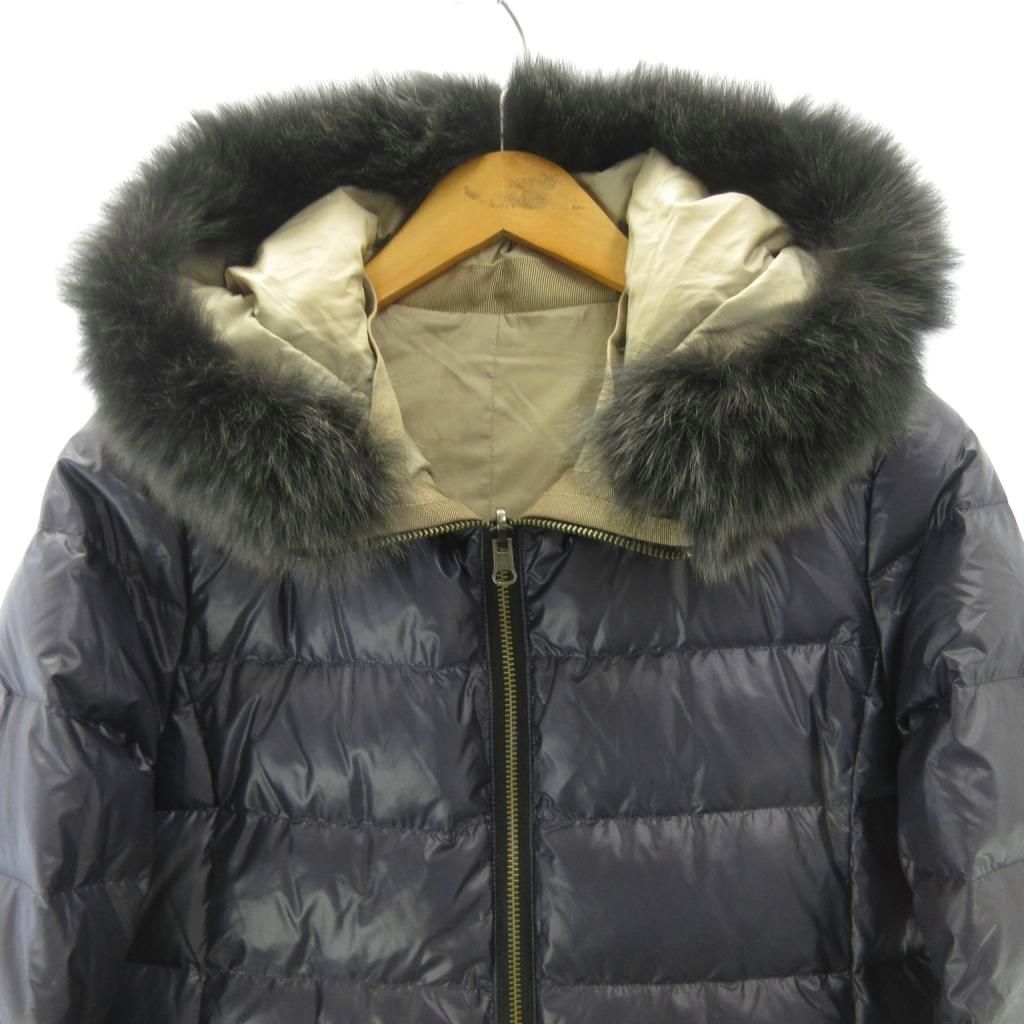 LANVIN en Bleu リバーシブルブルゾン ランバンオンブルー LANVIN en Bleu 美品 近年 リバーシブル ダウン