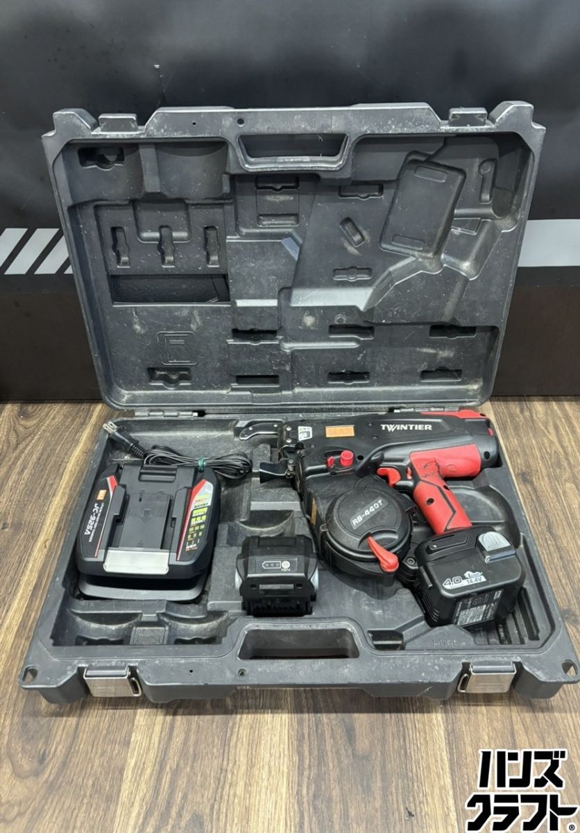 ♭【中古品】MAX マックス RB-440T 鉄筋結束機 PSEマーク有 14.4V4.0Ah 
