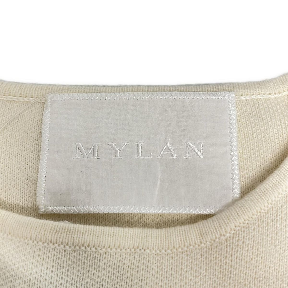 MYLAN(マイラン) 長袖セーター サイズF レディース美品  アイボリー Wool Cashmere Hem Balloon Knit MYLAN(マイラン) 長袖セーター サイズF レディース美品 アイボリー