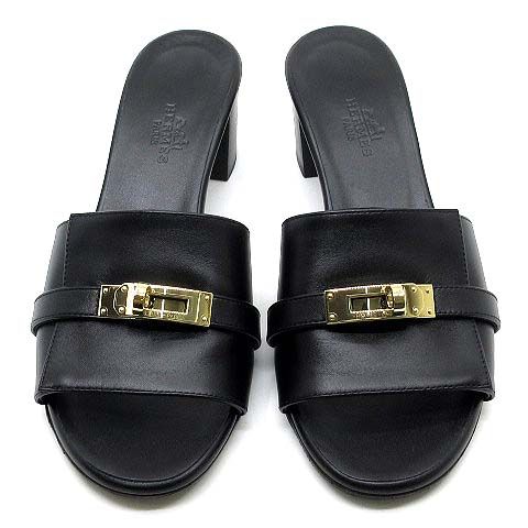 エルメス HERMES ジジ Gigi 50 サンダル ミュール ケリーバックル 