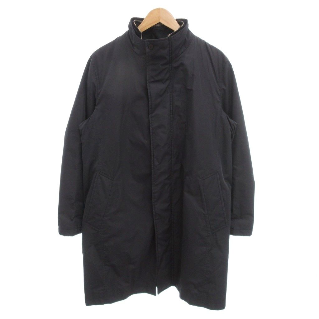 美品 Aquascutum ダウンコート ダークネイビー アクアスキュータム AQUASCUTUM ダウンコート 38 紺 ネイビー スタンド
