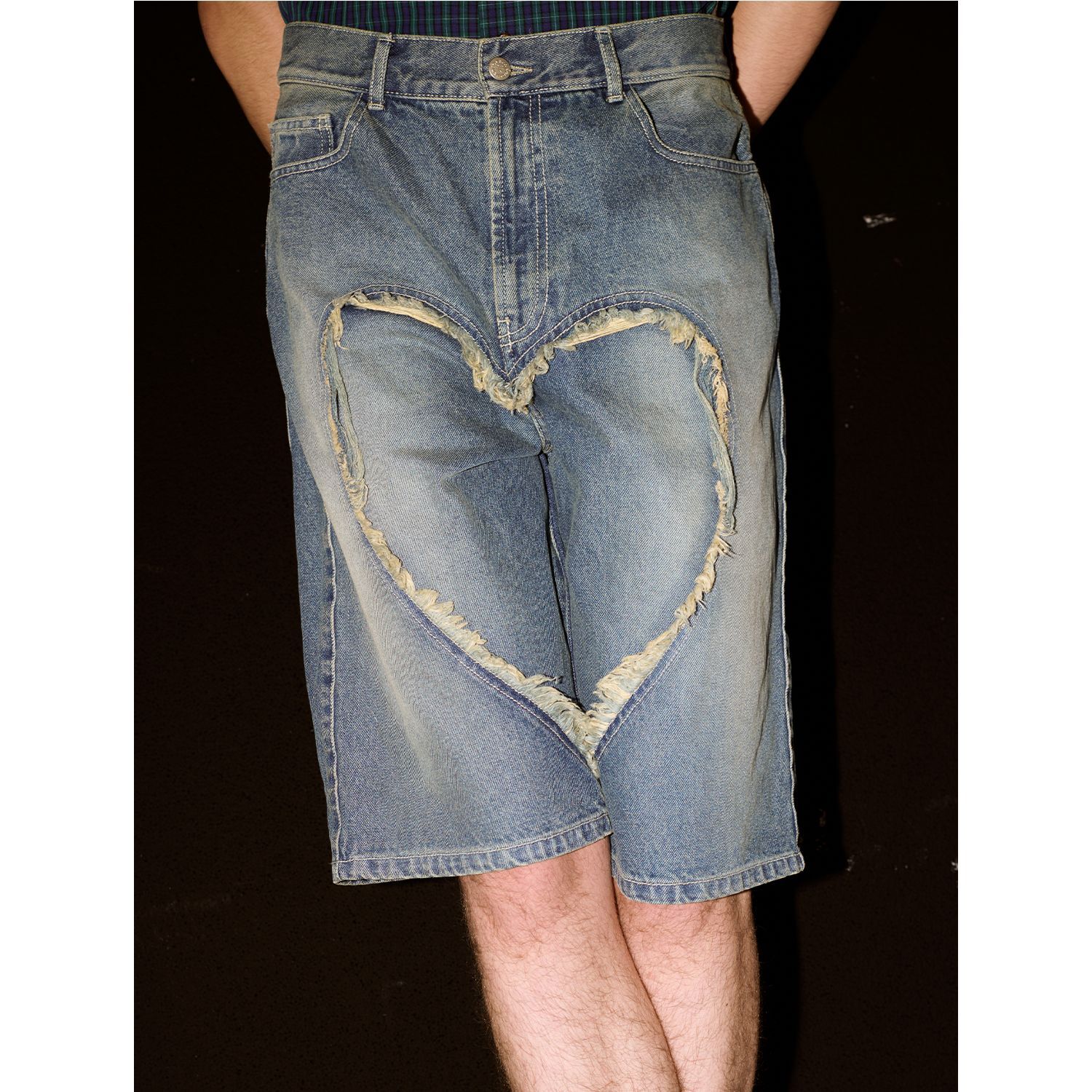 CARNE BOLLENTE | LOVE SHORTS (OFF BLUE) デニムショーツ デニム 