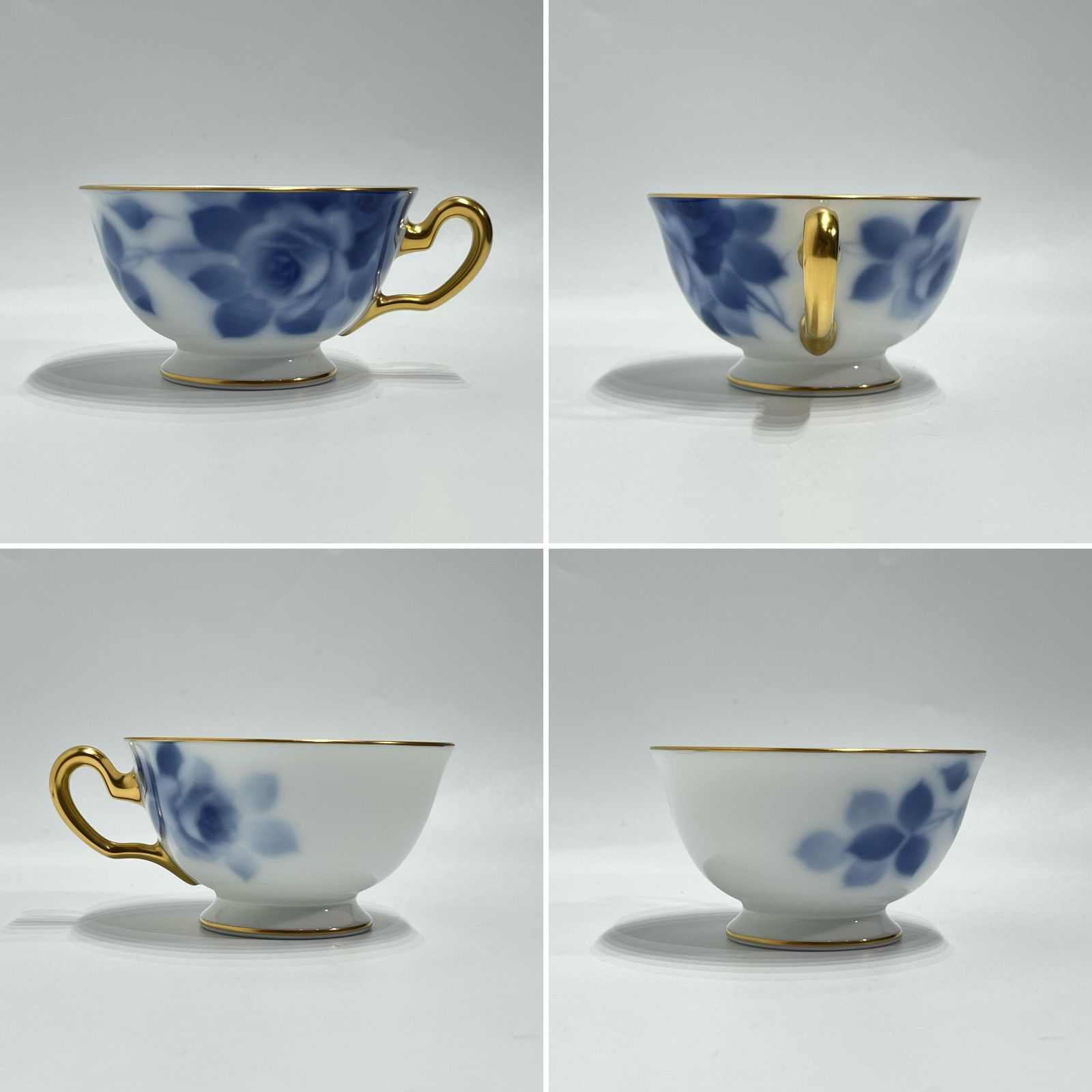 美品 / 大倉陶園 ブルーローズ 8011 ティー・コーヒー兼用カップ