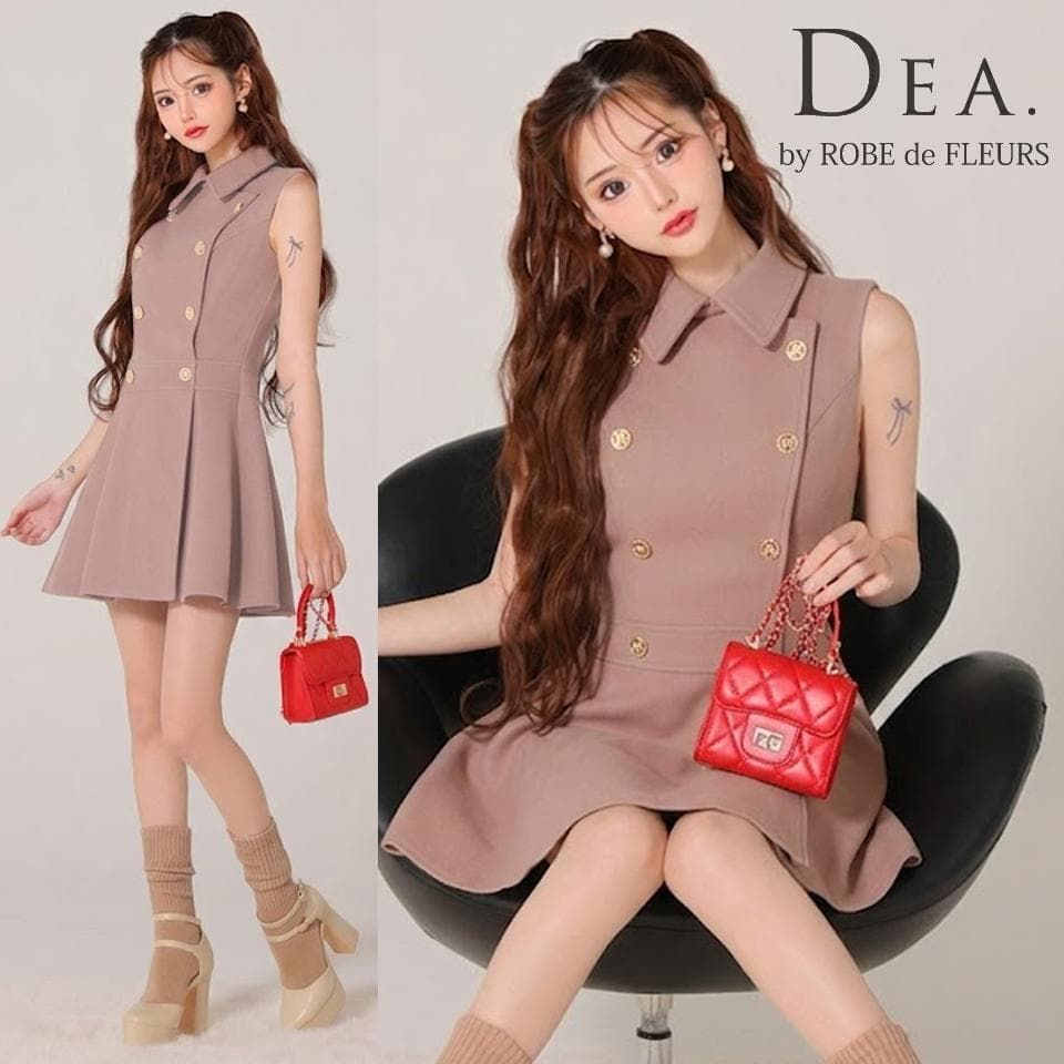 DEA. by ROBE de FLEURS / ディアバイローブドフルール】襟付き 