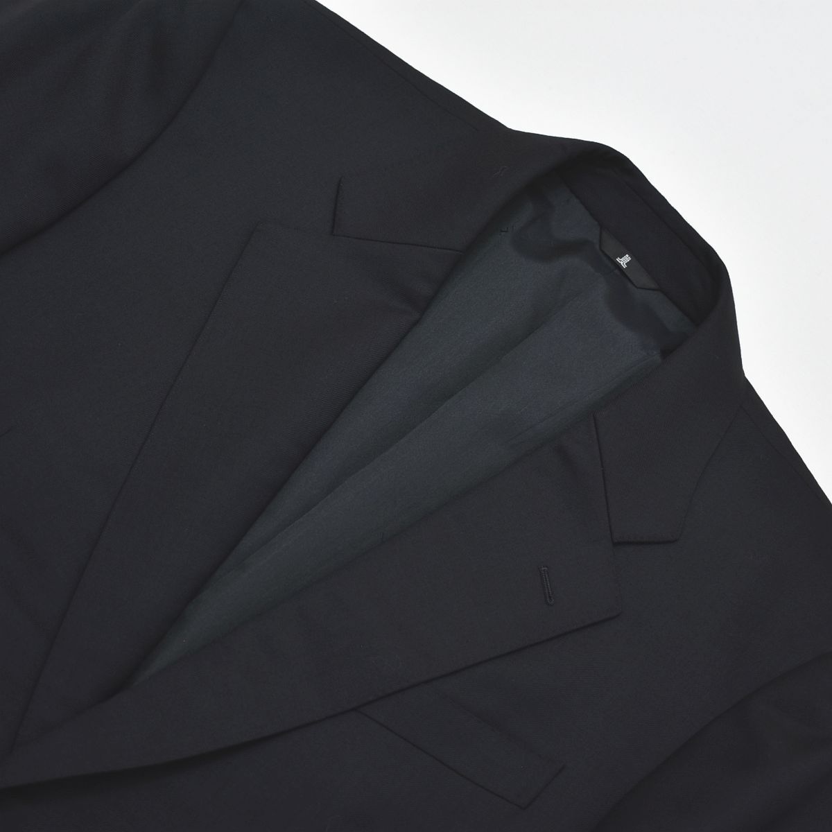 ランバン コレクション LANVIN COLLECTION ネイビーソリッド シングル 