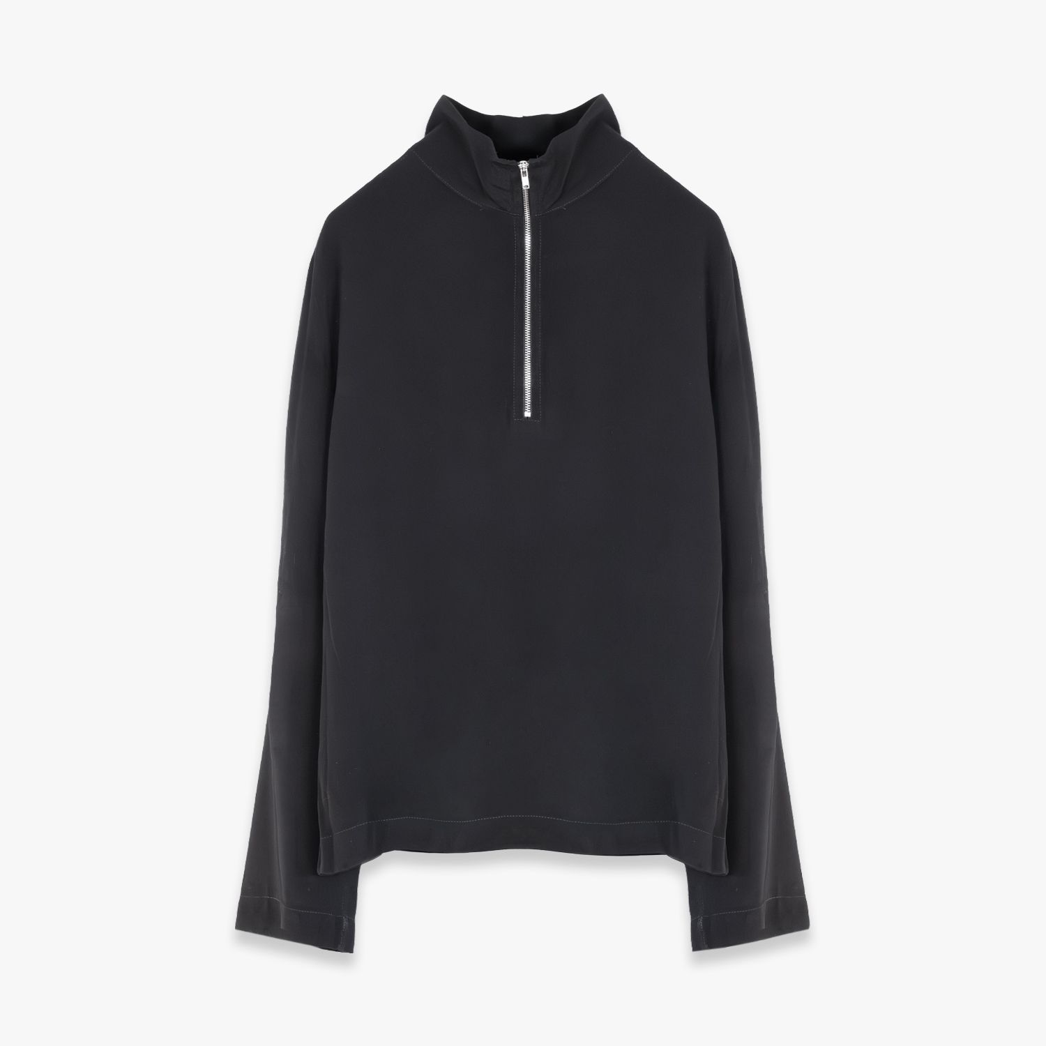 ROLD SKOV | KAPPA ZIP SHIRT (BLACK) ジップアップシャツ ハーフ 