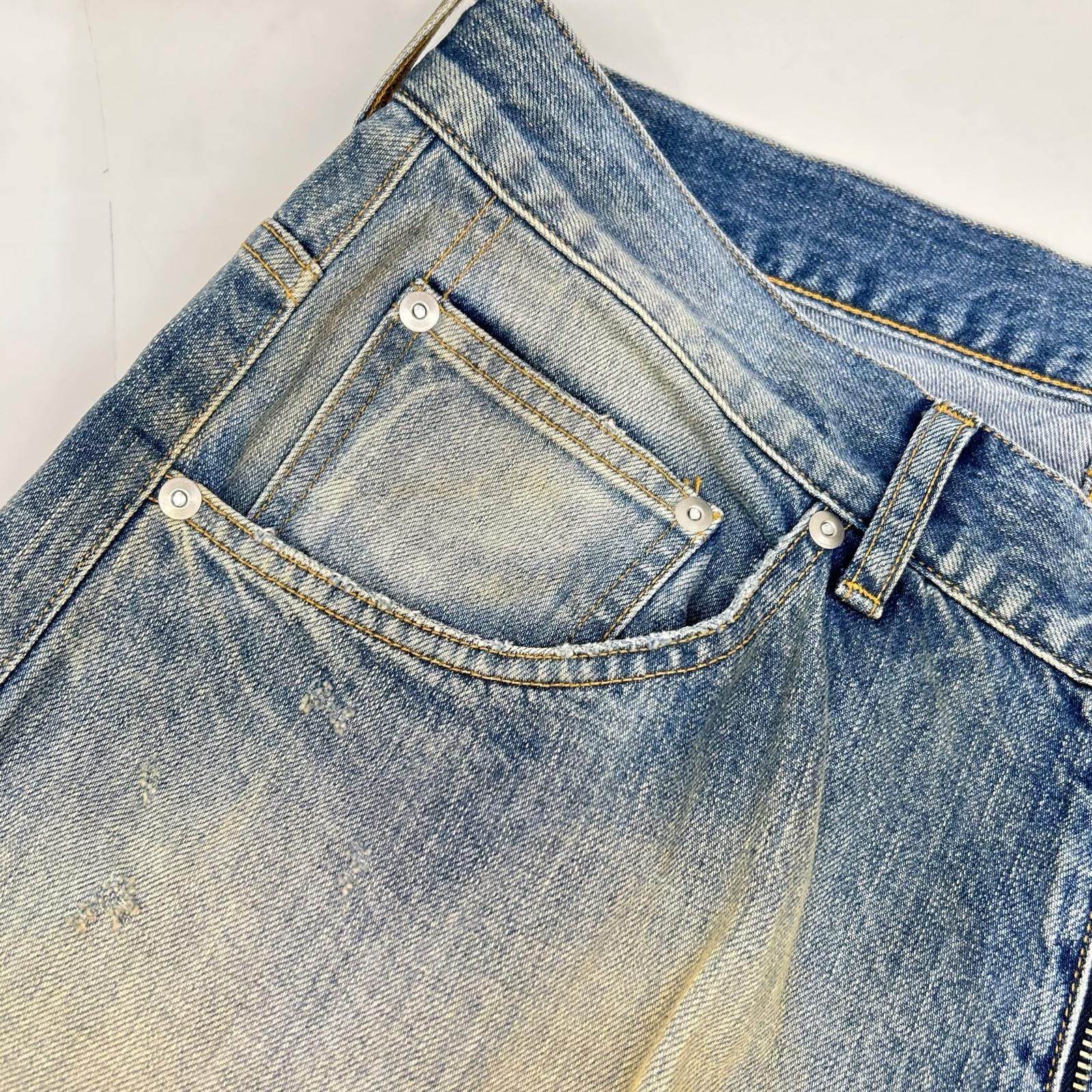 ANCELLM アンセルム 25AW ANC-PT101 ｲﾝﾃﾞｨｺﾞ #05 AGING01 ﾜｲﾄﾞｼﾙｴｯﾄ 
