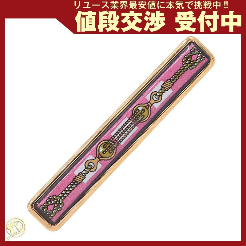 エルメス ブローチ エマイユ ピンク ゴールド金具 中古 - メルカリ