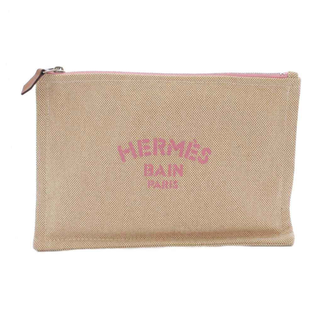 エルメス HERMES ニュー ヨッティング PM キャンバス フラットポーチ 