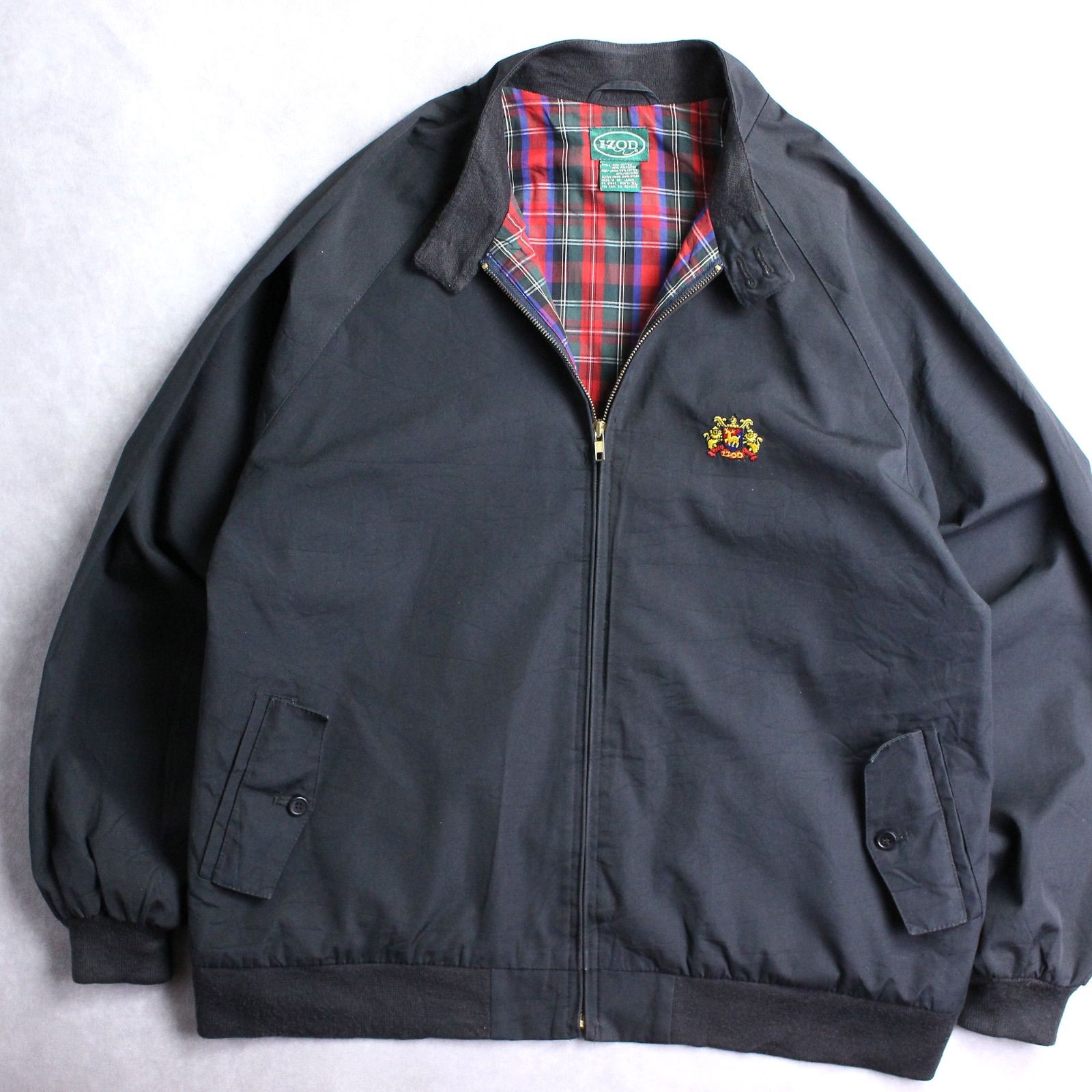 IZOD アイゾッド ハリントンジャケット ブラック XL ビッグサイズ 