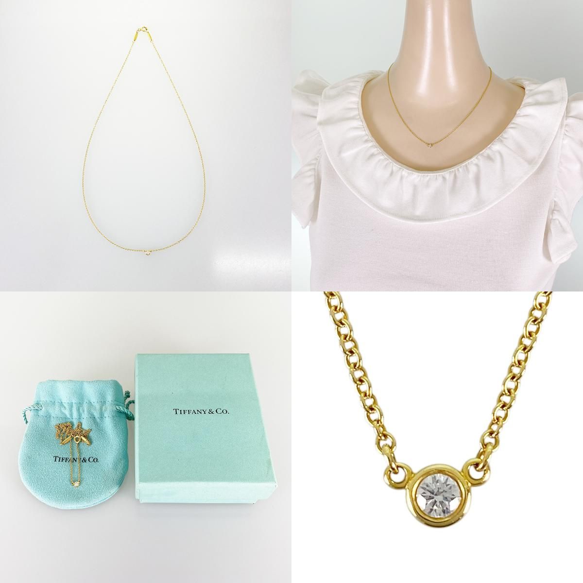 TIFFANY ティファニー バイザヤード ダイヤモンド ピアス Pt950 ,文