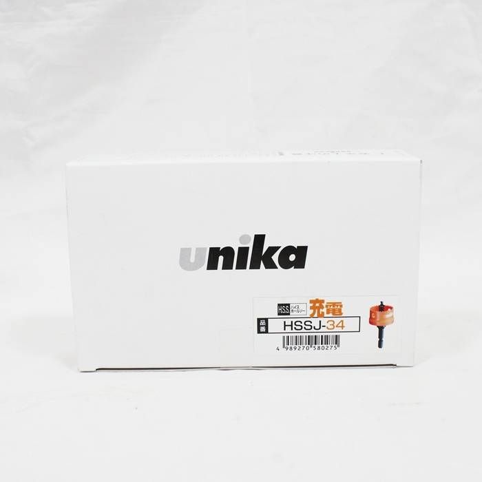 【新品】ユニカ Unika ドリル HSS ハイスホールソー充電 34mm HSSJ-34 ビット ホールソー 鉄板 アルミ 塩ビ 合板 3本入り◎203◎