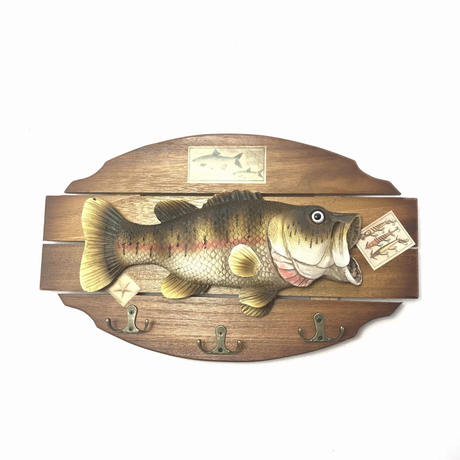 ブラックバス 壁掛け (40cm×24cm) レプリカ 模型 フィギュア 