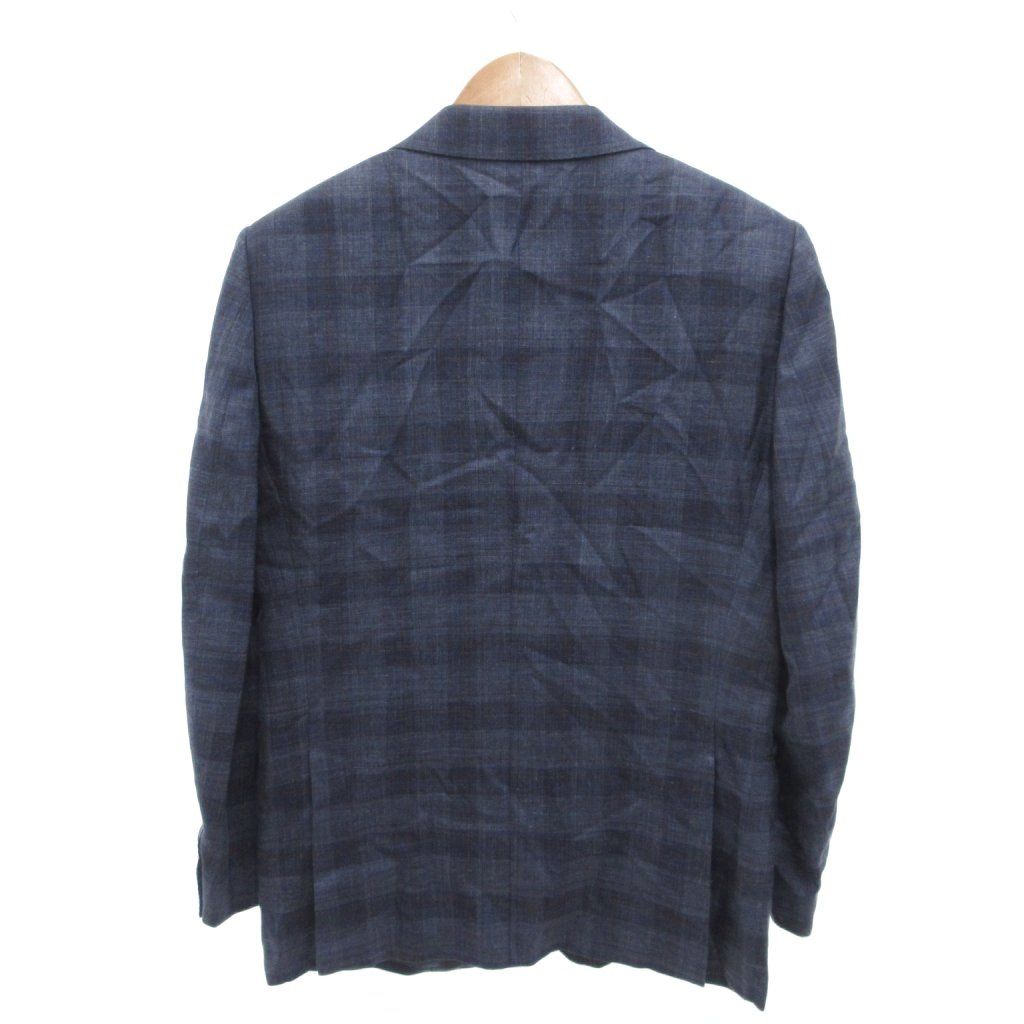 ダンヒル dunhill 美品 テーラードジャケット シルク混 チェック柄 
