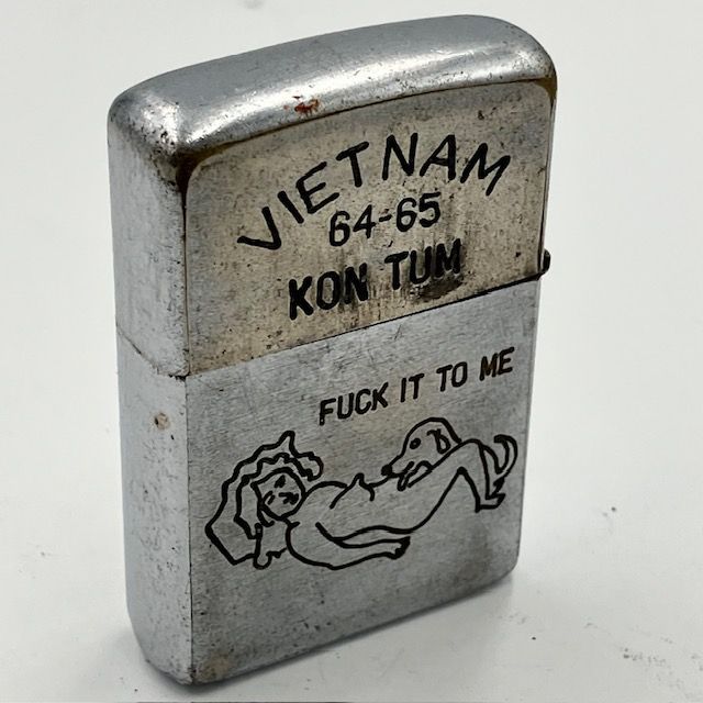 ZIPPO ベトナム 1964年 舐める犬とバイツマン ビンテージ ジッポー