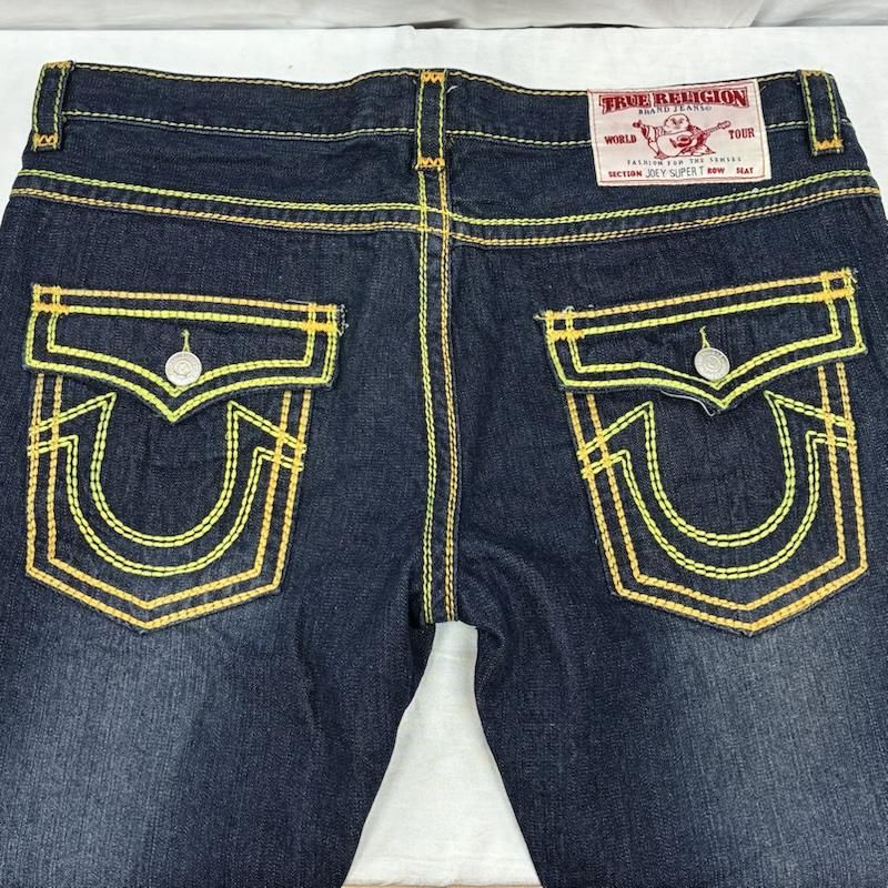 トゥルーレリジョン JOEY SUPER T 24-803MYBT USA製 5P デニムパンツ