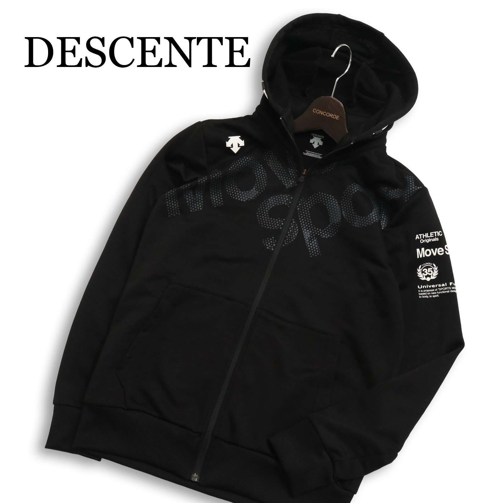 DESCENTE デサント 通年 Move Sport☆ ジャージ ロゴプリント ジップ 