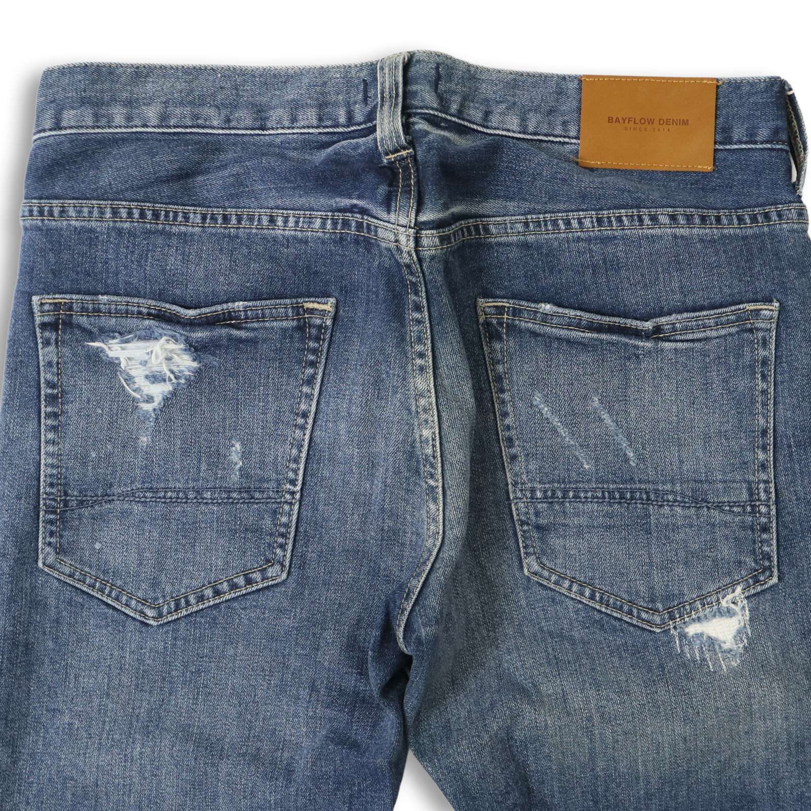 BAYFLOW DENIM ベイフロー ダメージ リペア加工 ストレッチ パッチ 
