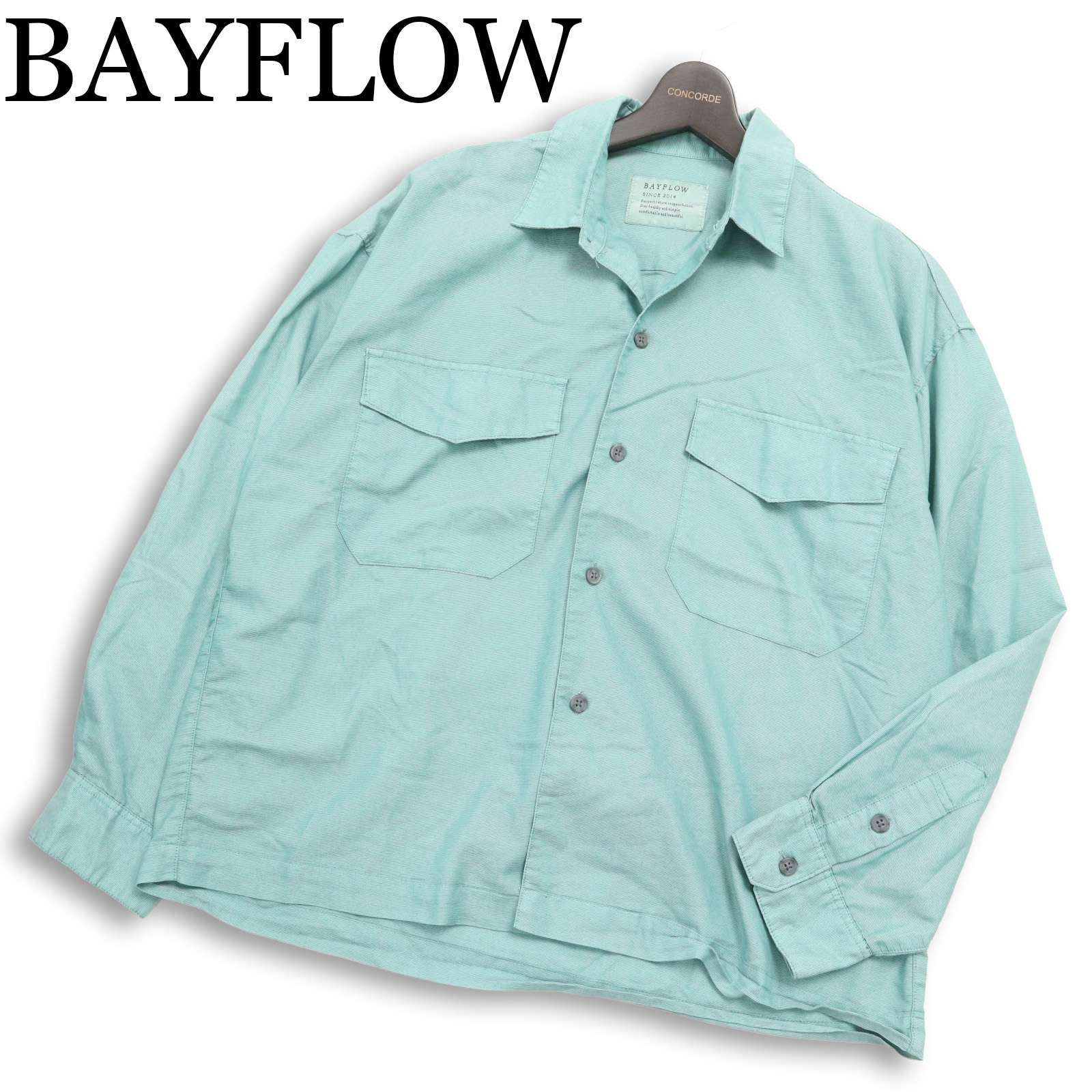 BAYFLOW ベイフロー 通年 長袖 ビッグシルエット ワーク シャツ 