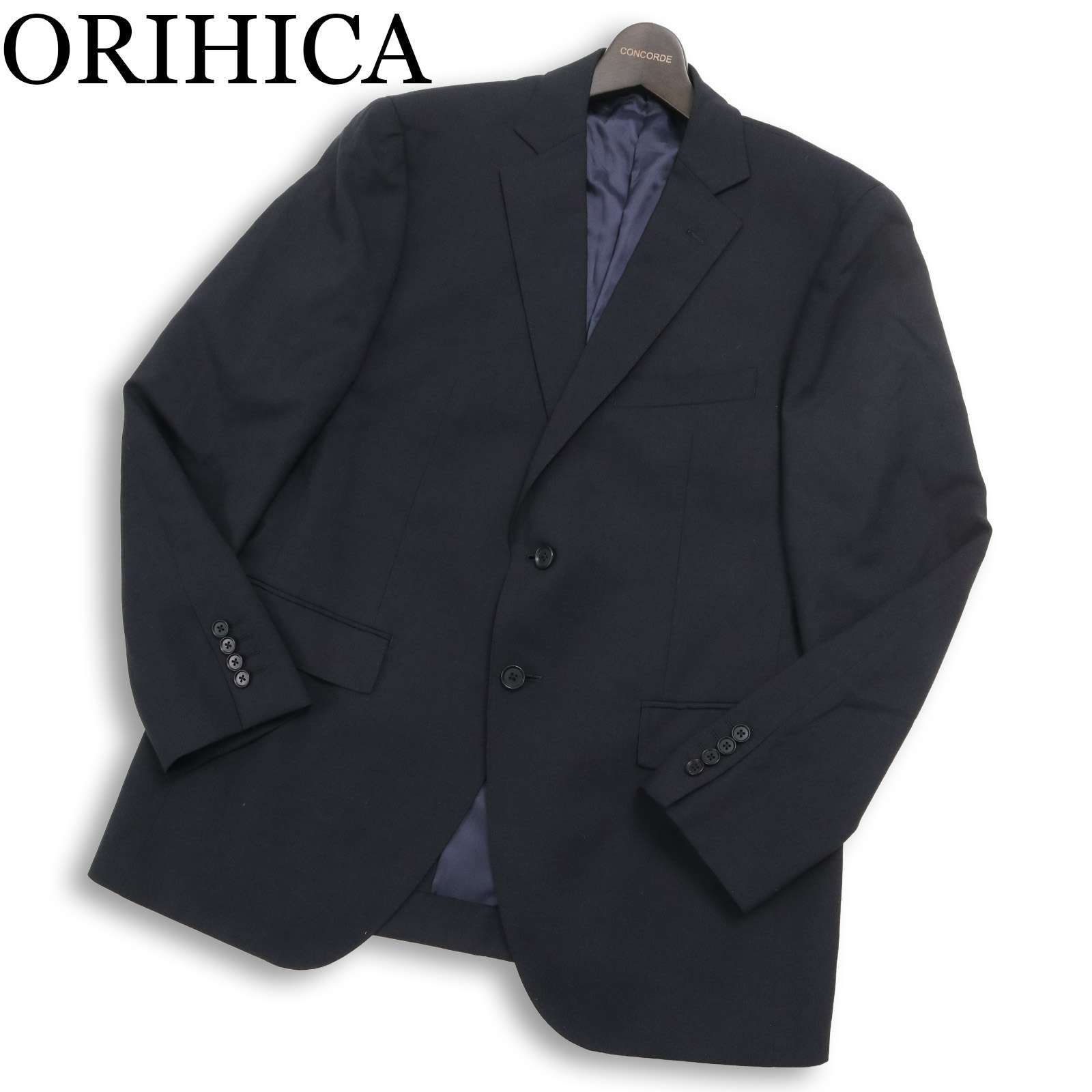 ☆ORIHICA☆春夏 背抜き ダークネイビー A5 M相当 セットアップ メンズ 