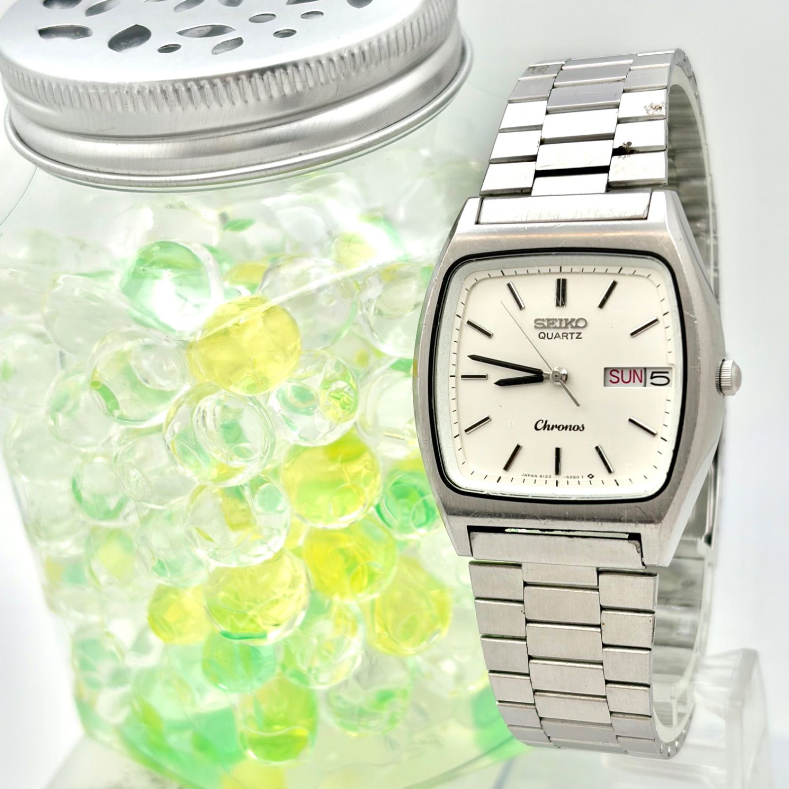 新品電池】SEIKO セイコー Chronos クロノス メンズ 腕時計 シルバー