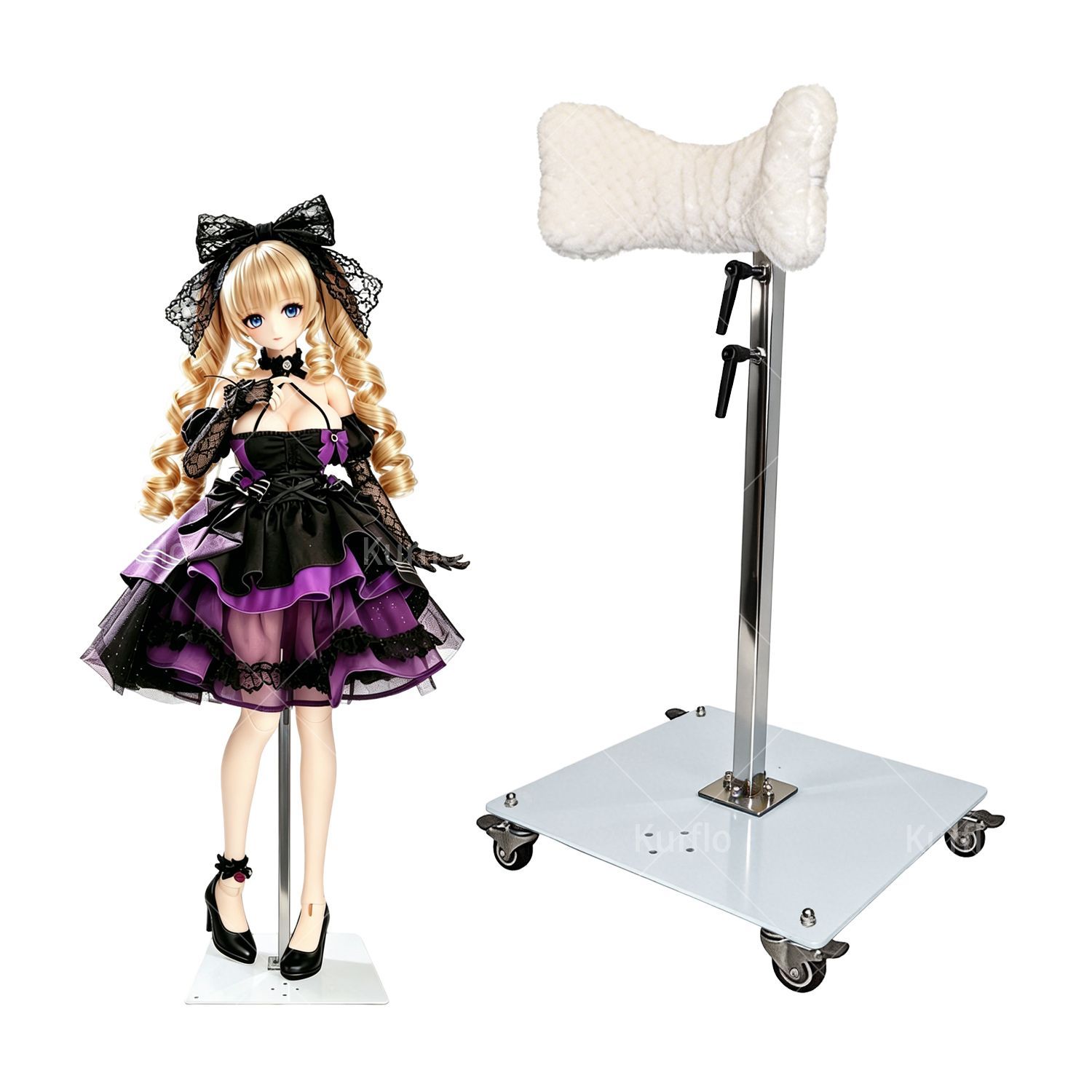 Kurflo ラブドール 等身大ドール 130cm-175cm スタンド 高さ調整可能