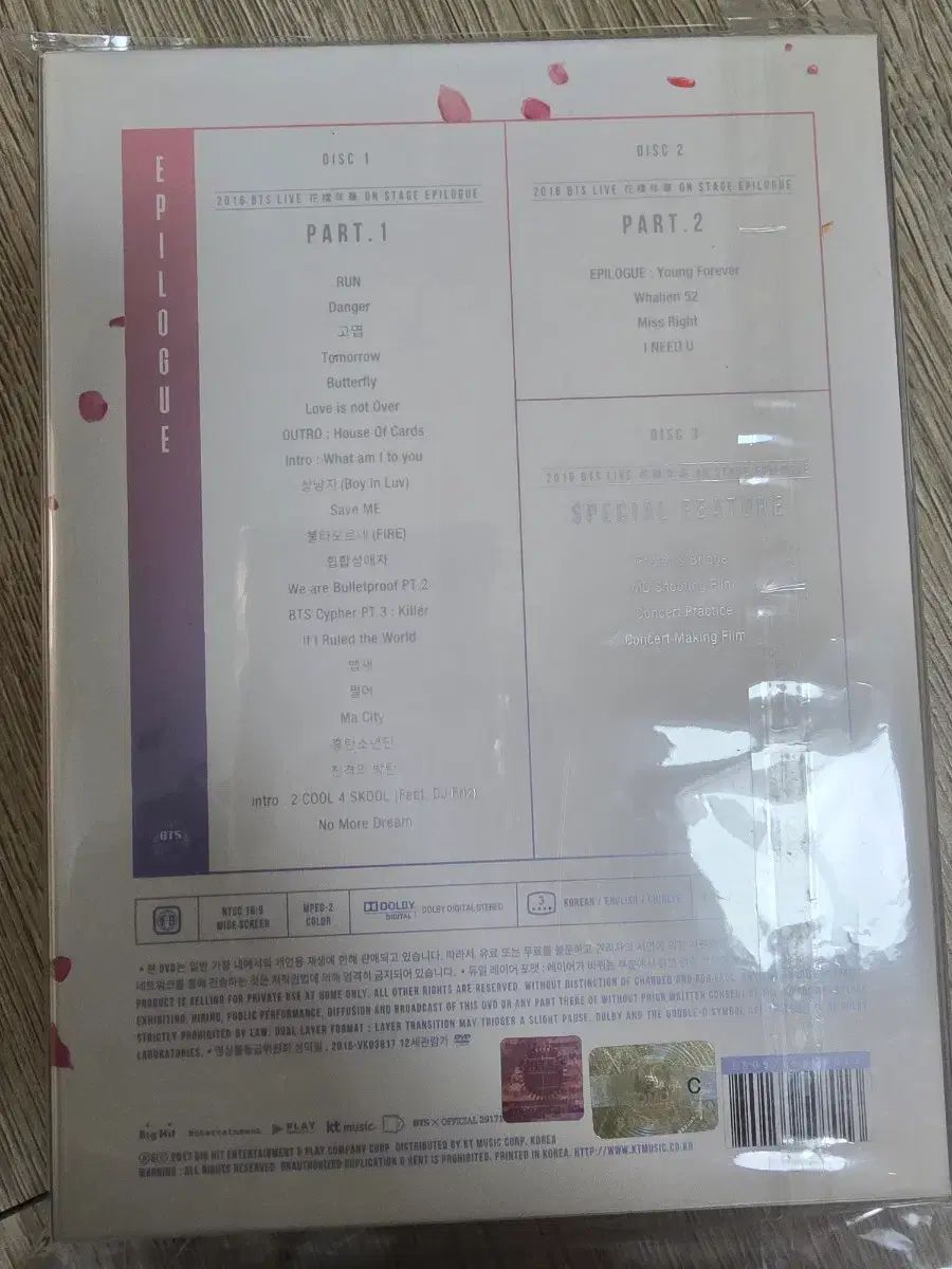 定番，送料無料 防弾 BTS 2016 花様年華 : EPILOGUE DVD + ジン(JIN