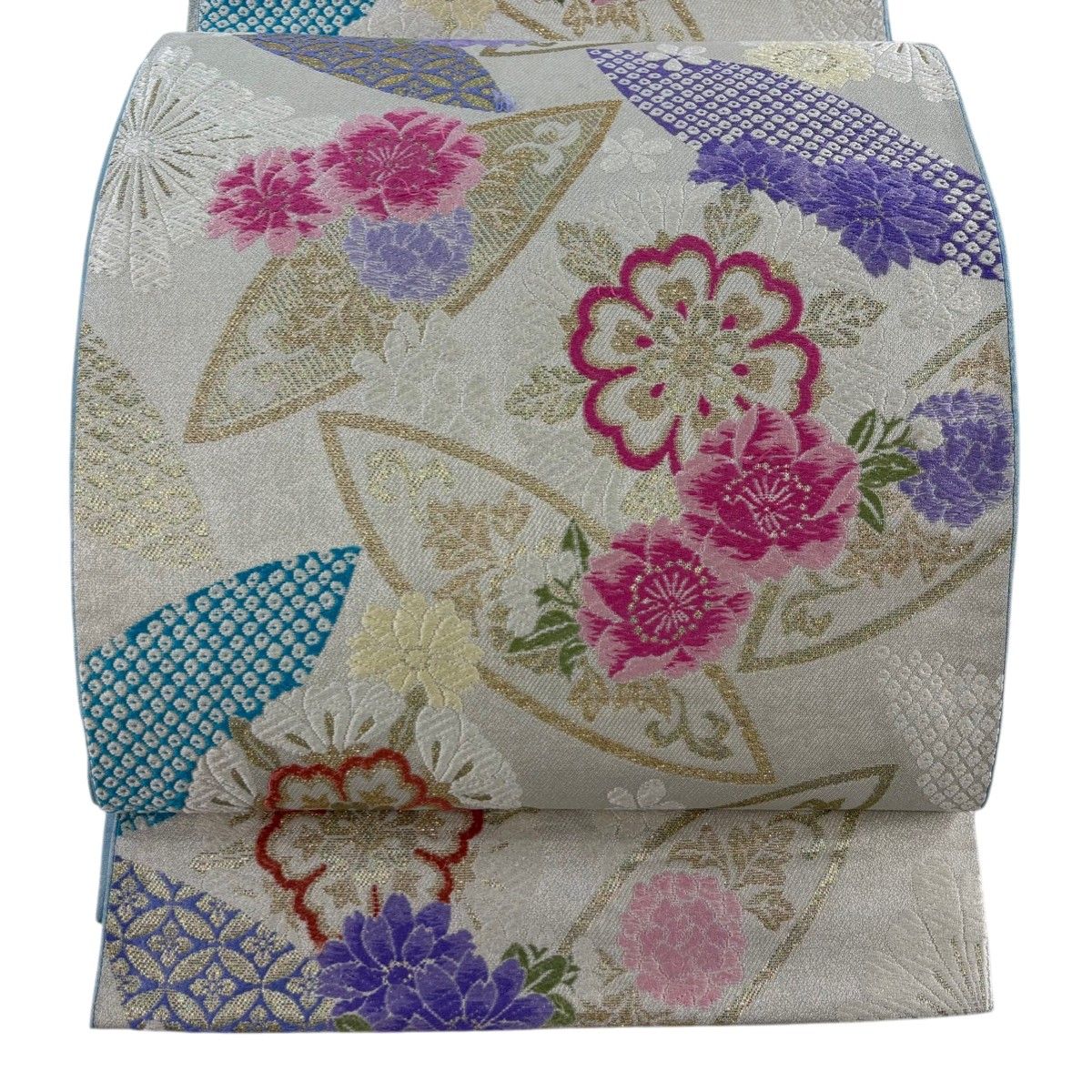 袋帯 秀品 華文 花唐草 金糸 箔 灰白 六通 正絹 【中古】 - メルカリ