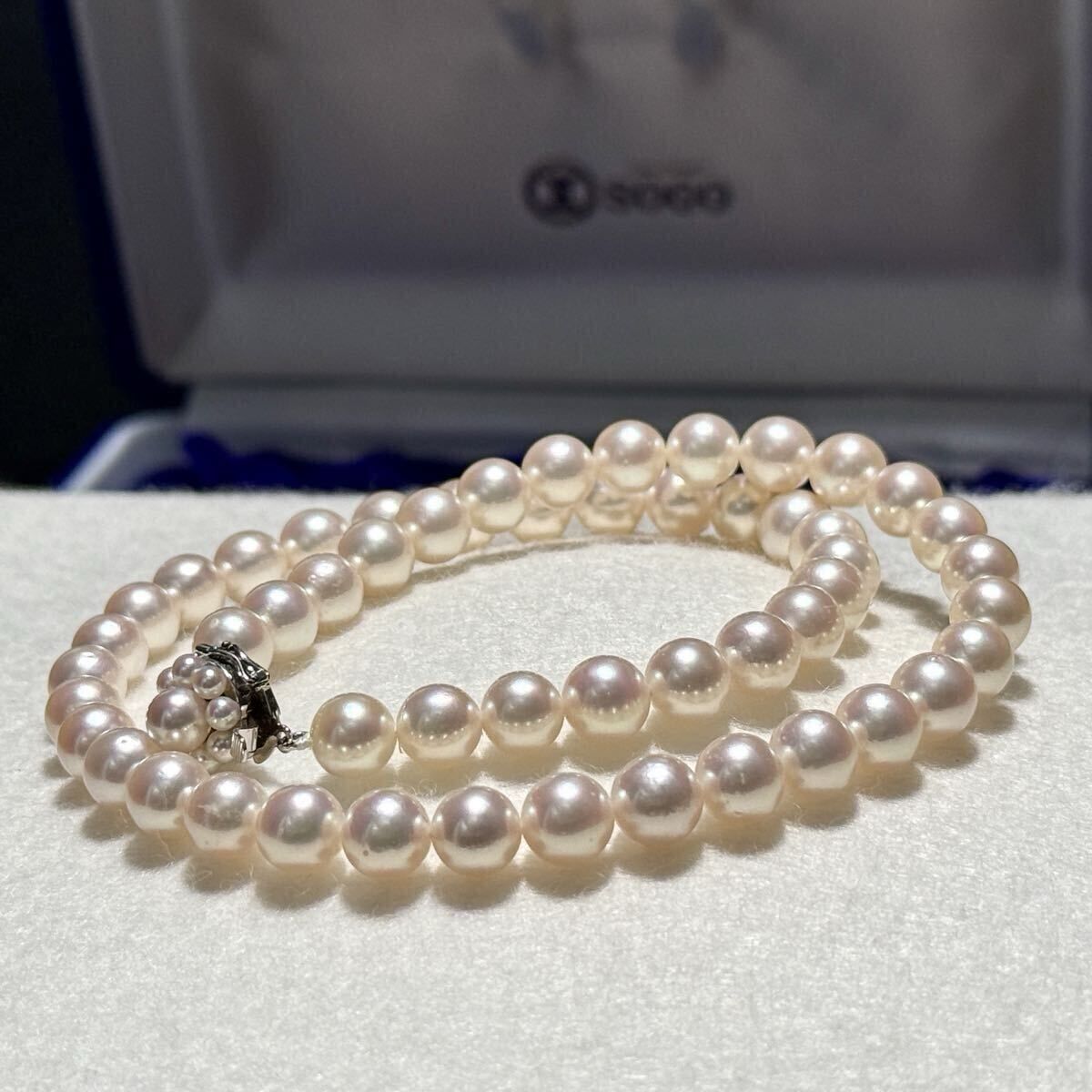 TASAKI ブルーアコヤ真珠 6.5-7.0mm 43cm ネックレス TASAKI アコヤ