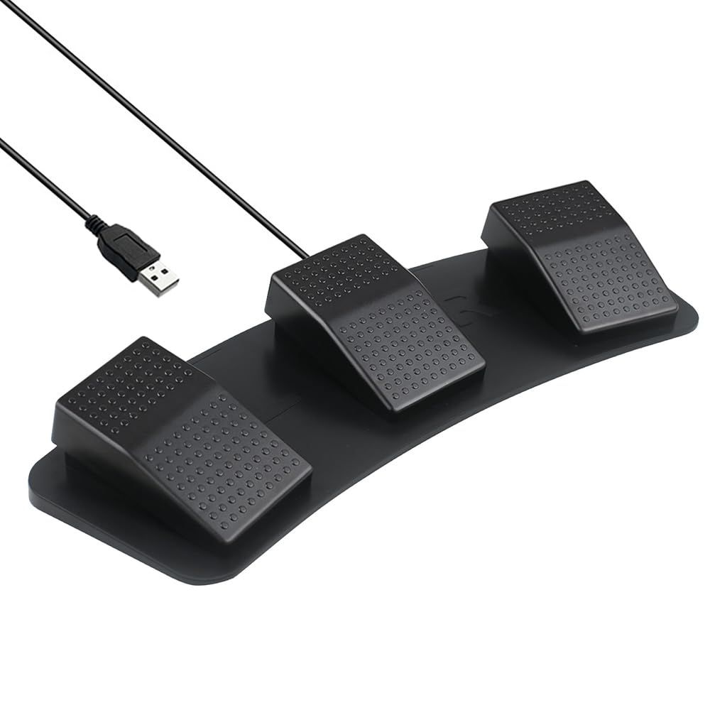 新品 【静音・3キー・奥踏み式】 USB フットスイッチ 3ペダル 新品 【静音・3キー・奥踏み式】 USB フットスイッチ 3ペダル