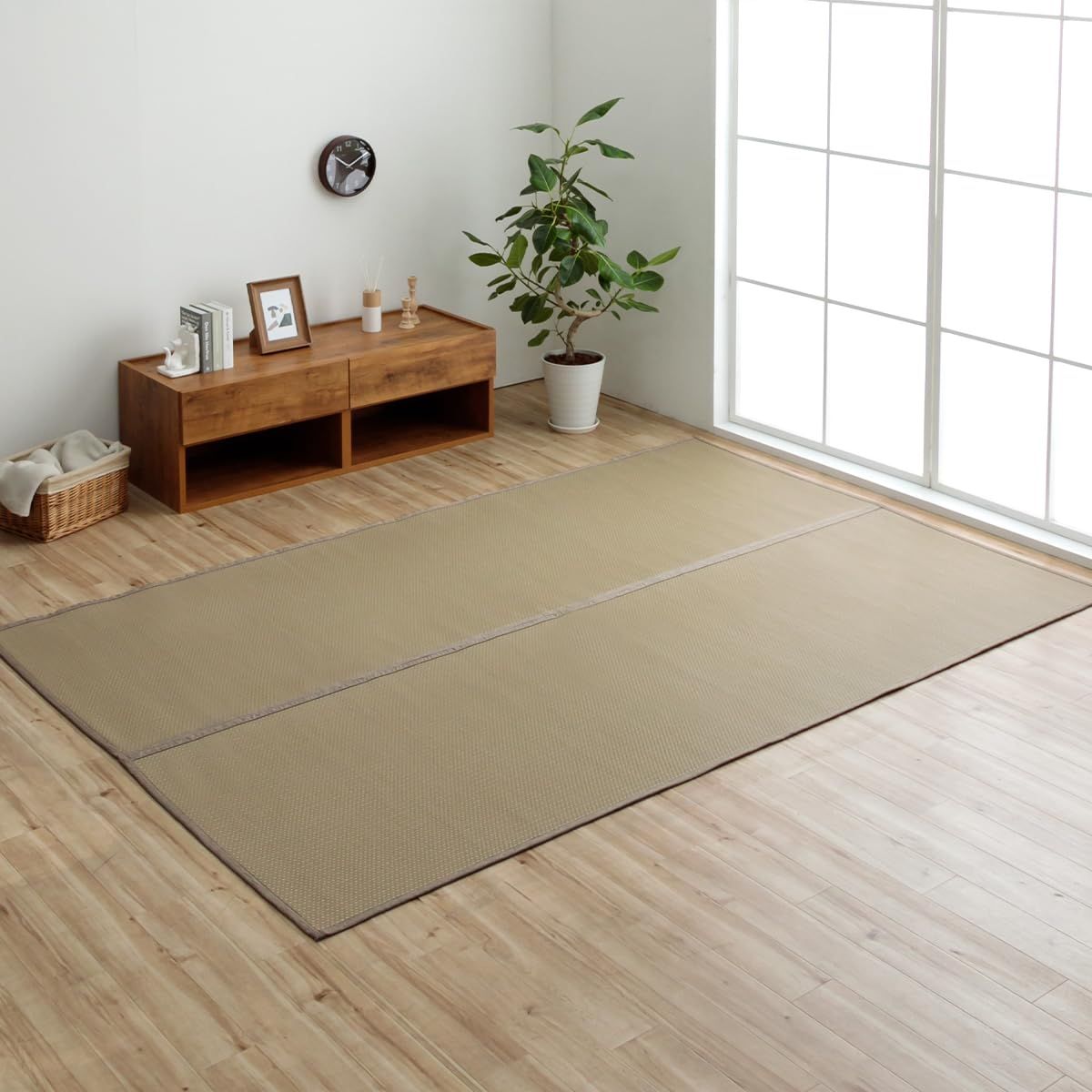 新品 イケヒコ ラグ カーペット 日本製 ミーサ ブラウン 江戸間2畳 約 