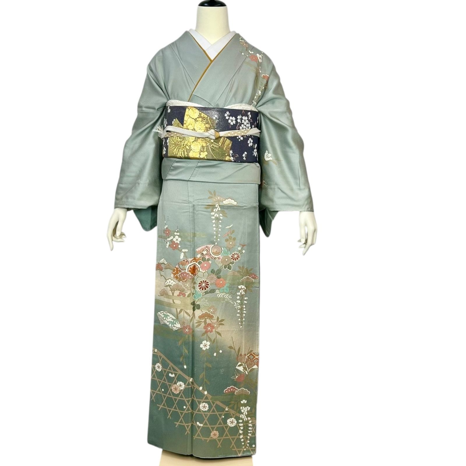 訪問着フルセット 着物 正絹 裄69cm - メルカリ