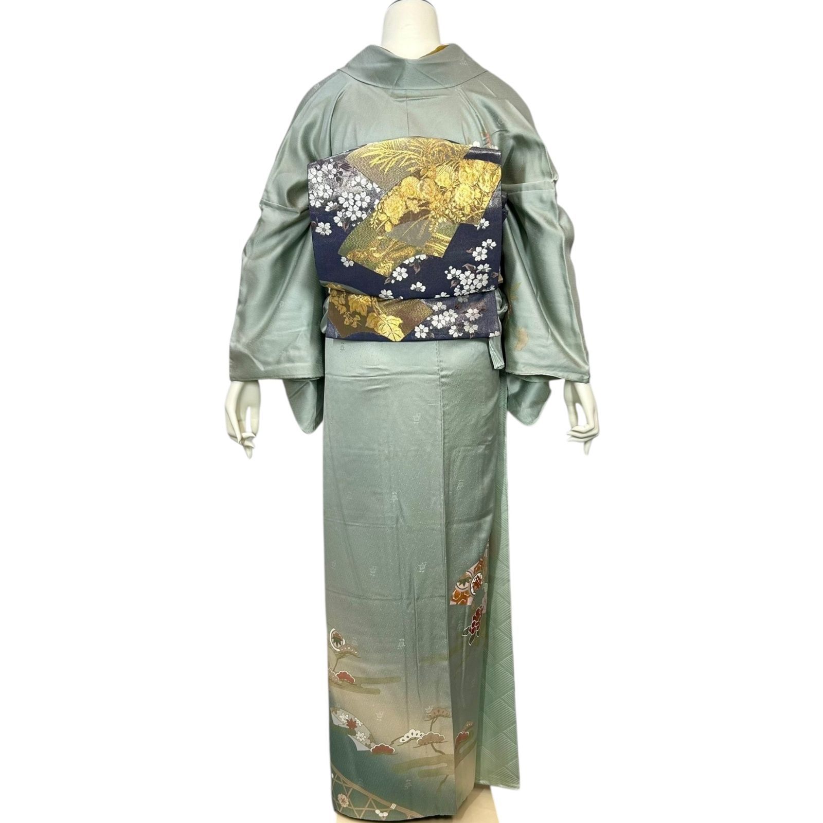 訪問着フルセット 着物 正絹 裄69cm - メルカリ