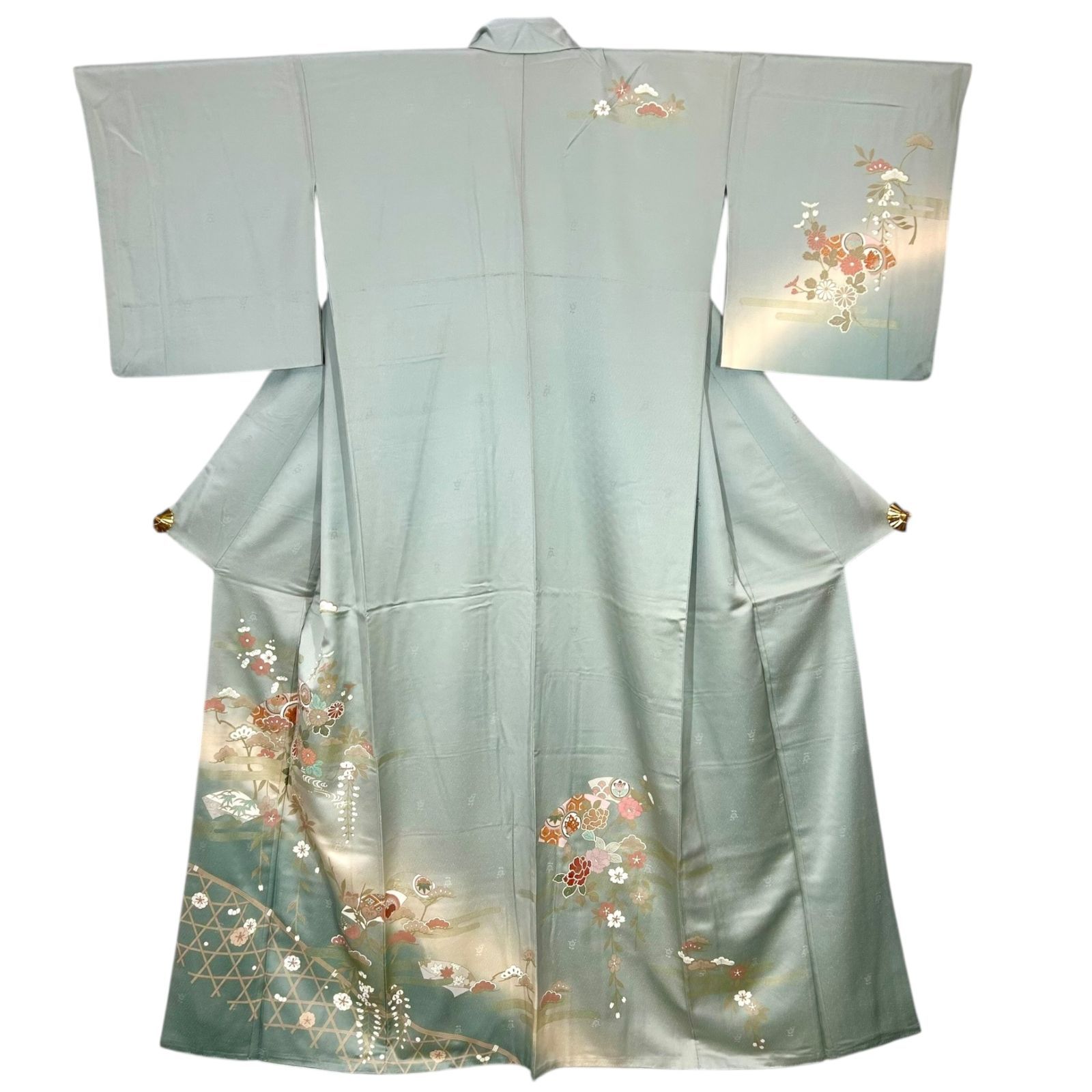訪問着フルセット 着物 正絹 裄69cm - メルカリ