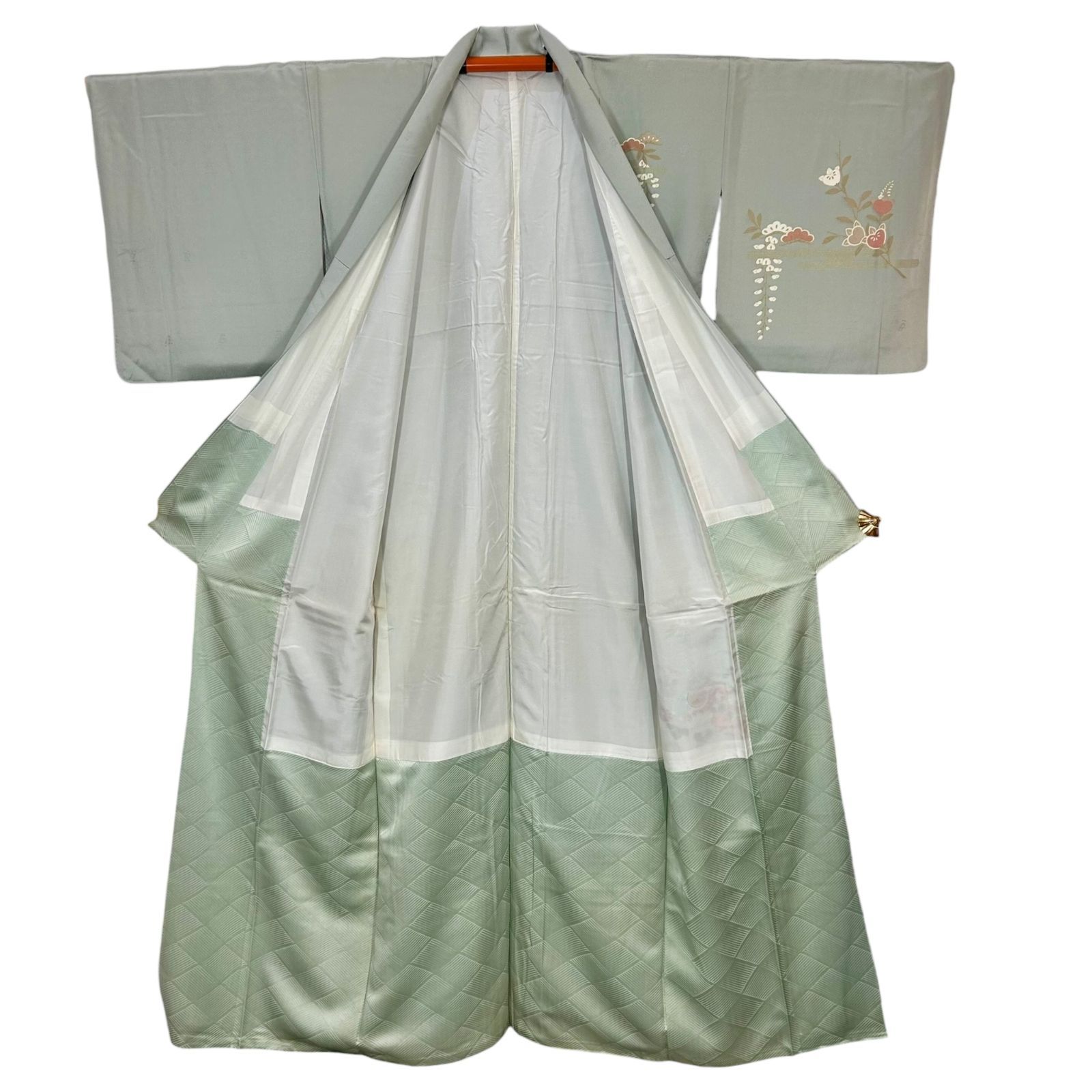 訪問着　フルセット　着物　正絹　能楽文様　松　J10 訪問着フルセット 着物 正絹 裄69cm - メルカリ
